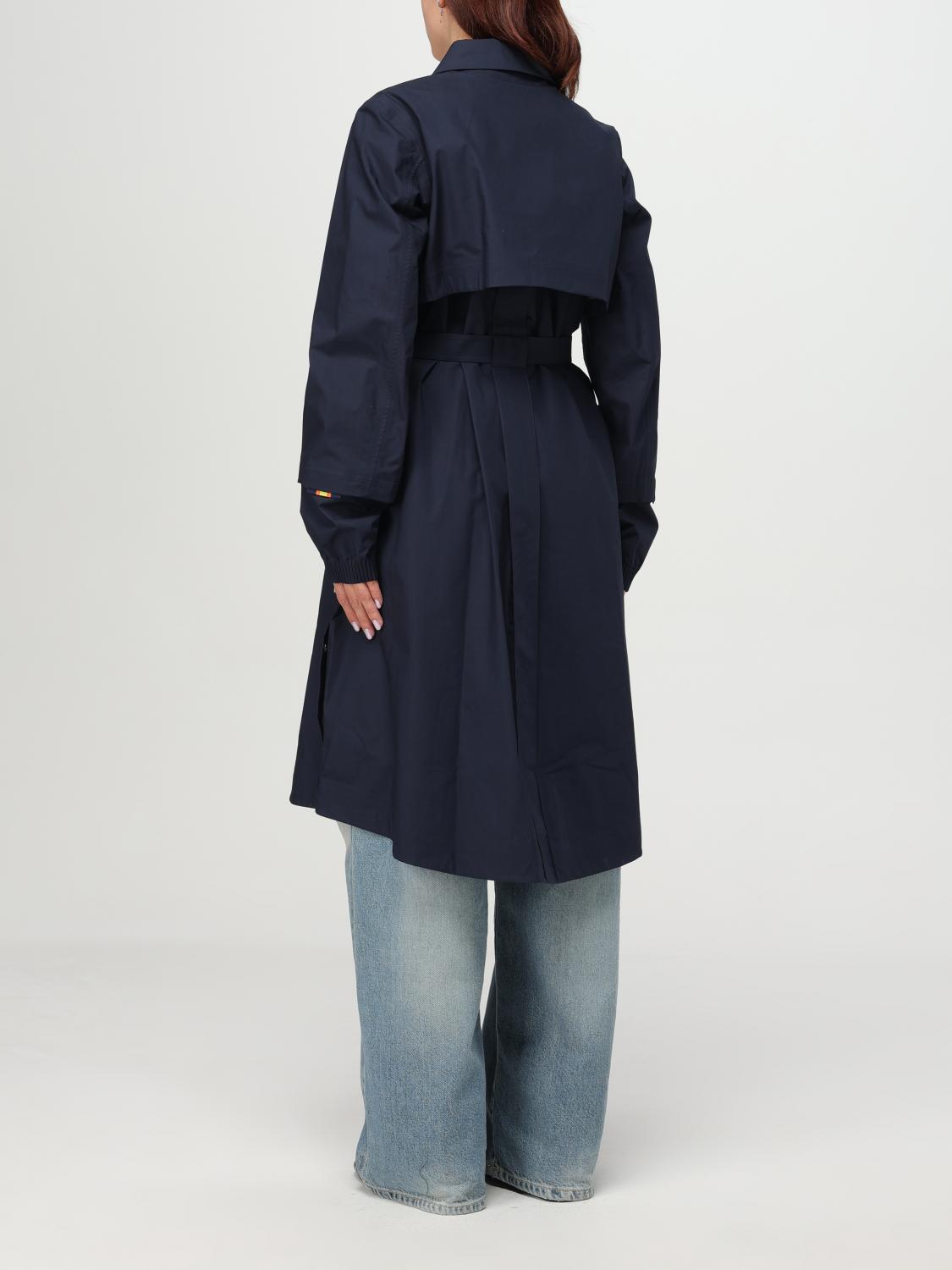 K-WAY JACKET: K-Way technical fabric trench coat, Blue - Img 2