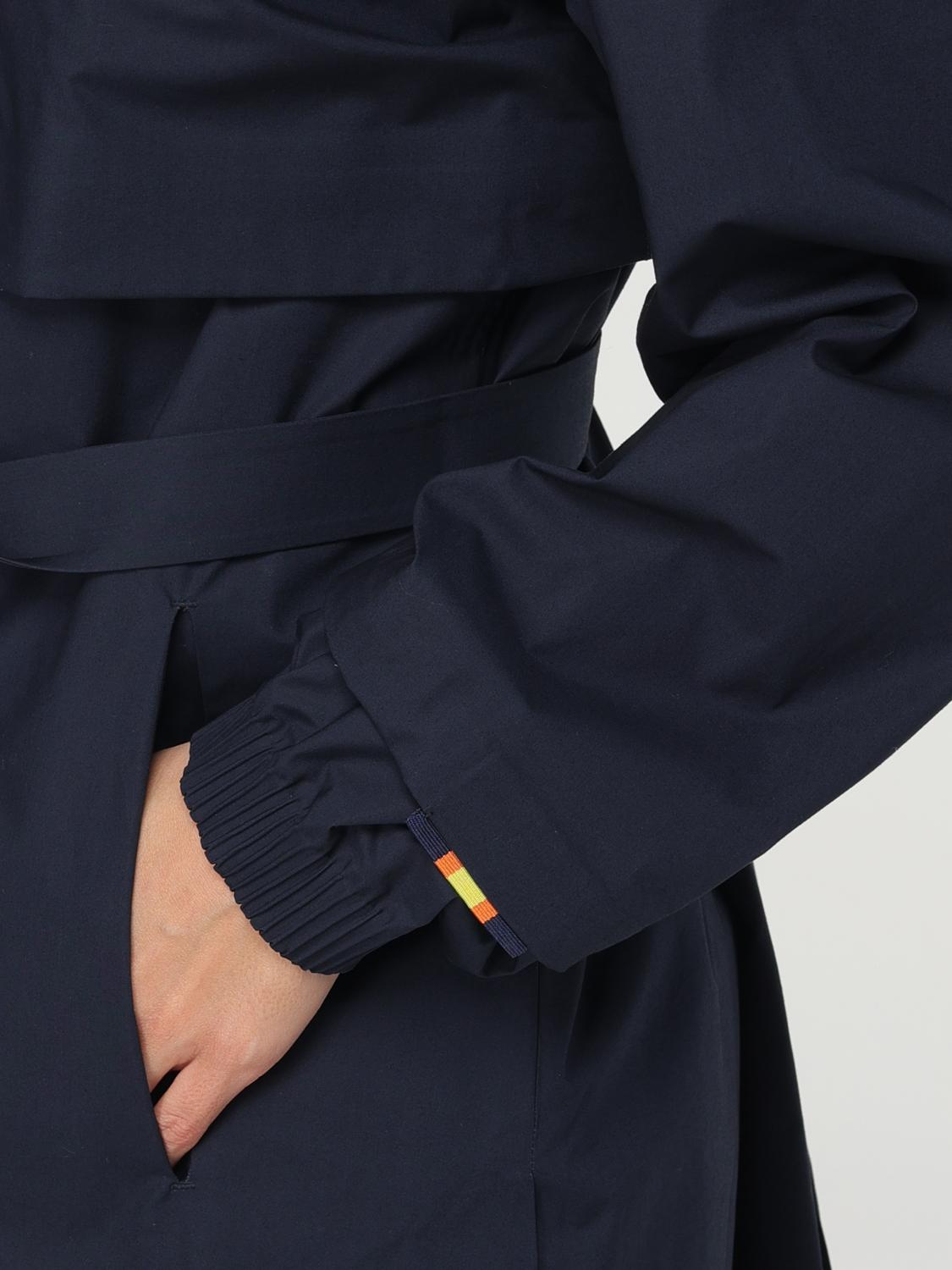K-WAY JACKET: K-Way technical fabric trench coat, Blue - Img 4