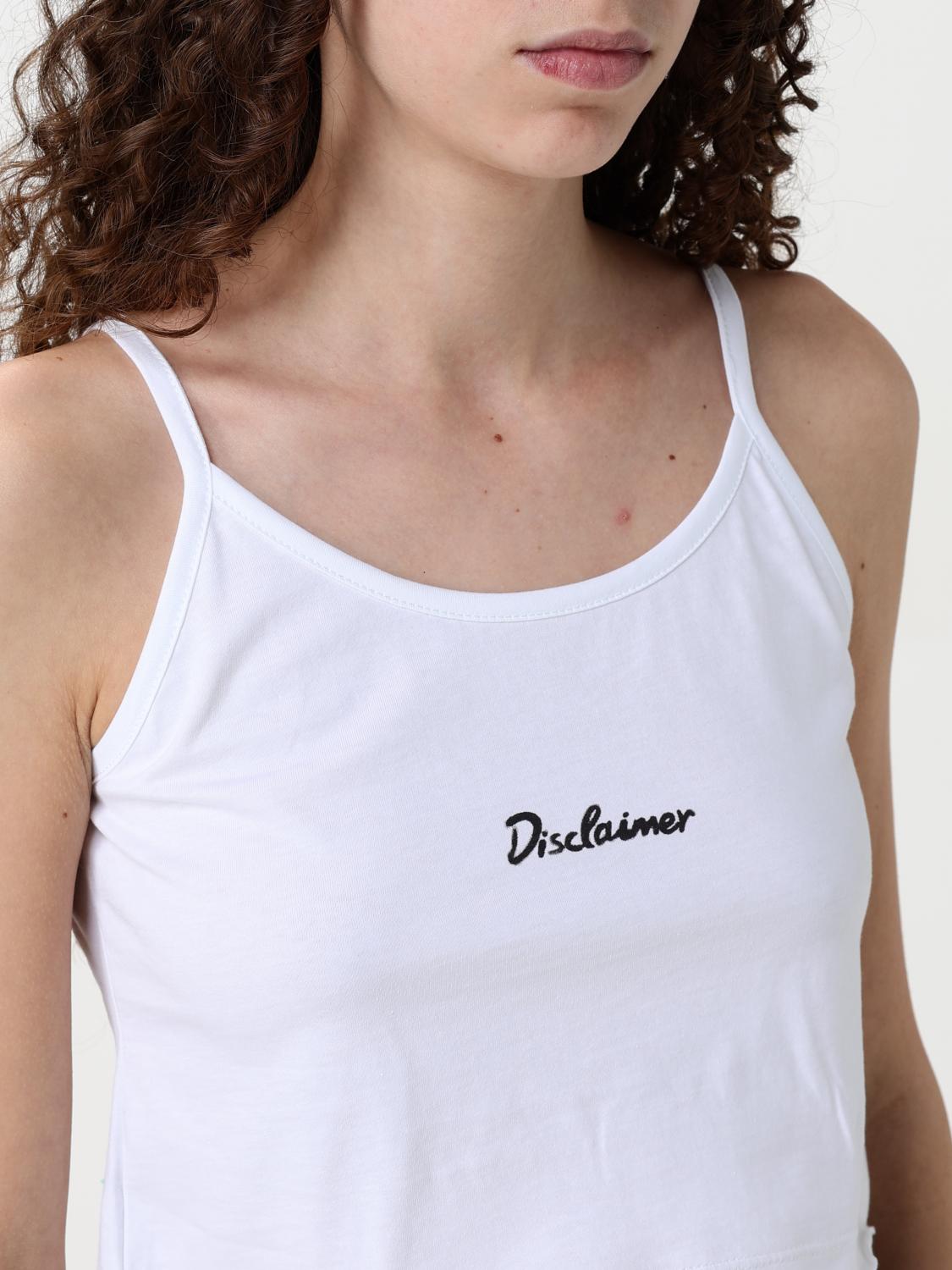 DISCLAIMER TOP: Top basic Disclaimer in cotone , Bianco - Img 3