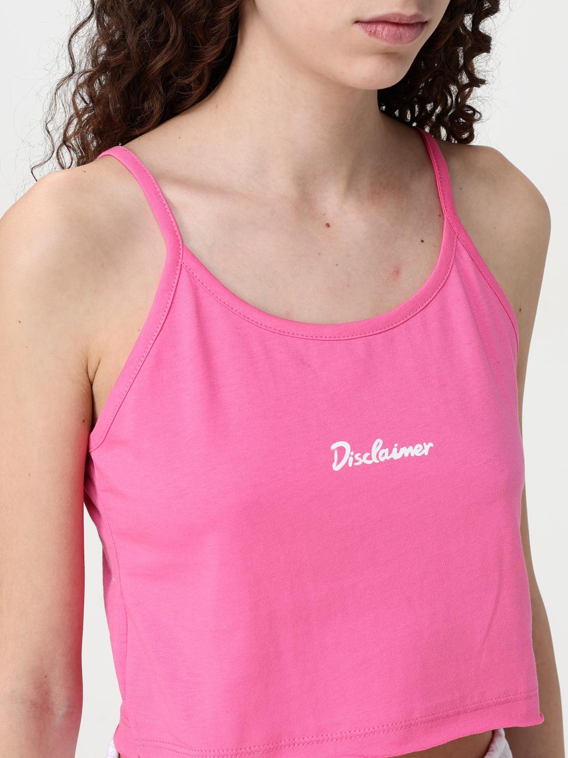 DISCLAIMER TOP: Top basic Disclaimer in cotone , Fuxia - Img 3