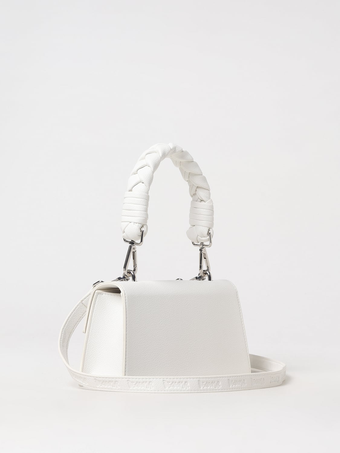 DISCLAIMER BORSA MINI: Borsa Disclaimer in pelle sintetica a grana , Bianco - Img 2