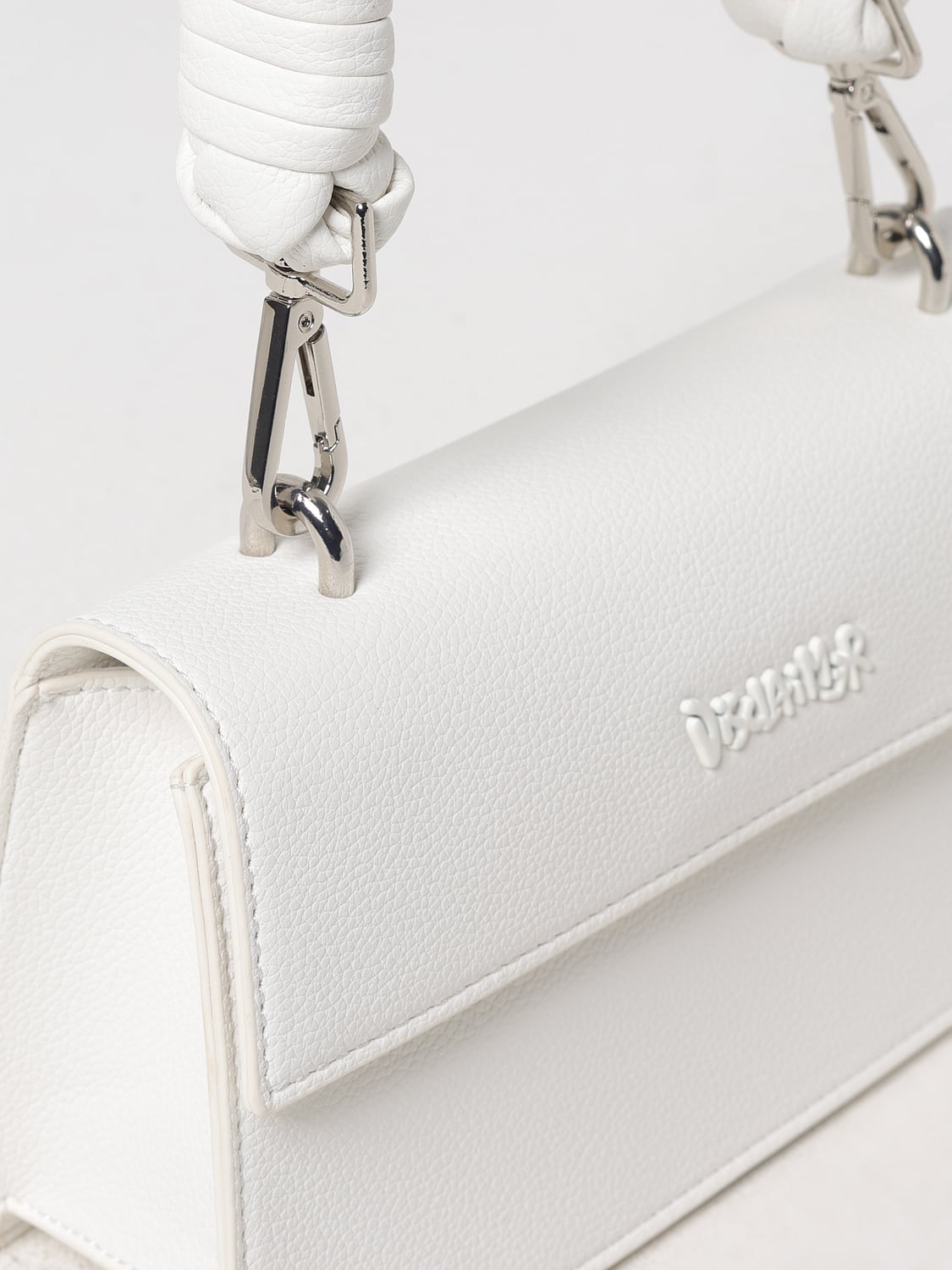 DISCLAIMER BORSA MINI: Borsa Disclaimer in pelle sintetica a grana , Bianco - Img 3