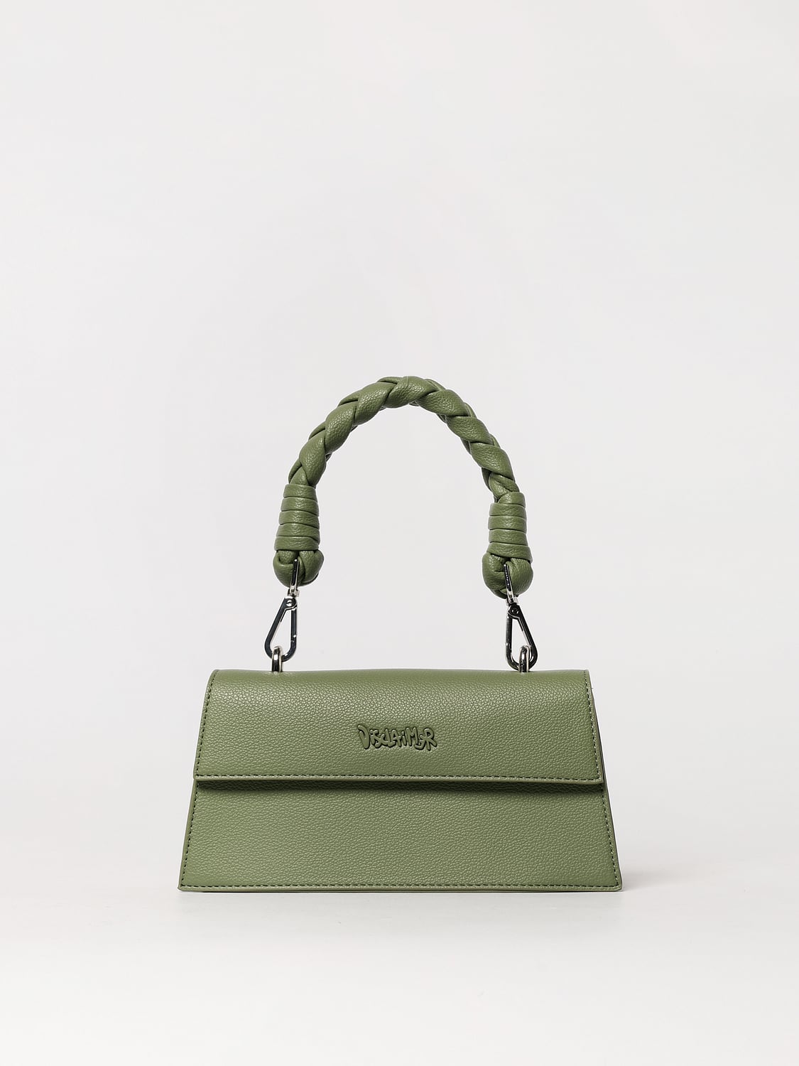 DISCLAIMER BORSA MINI: Borsa Disclaimer in pelle sintetica a grana , Verde - Img 1