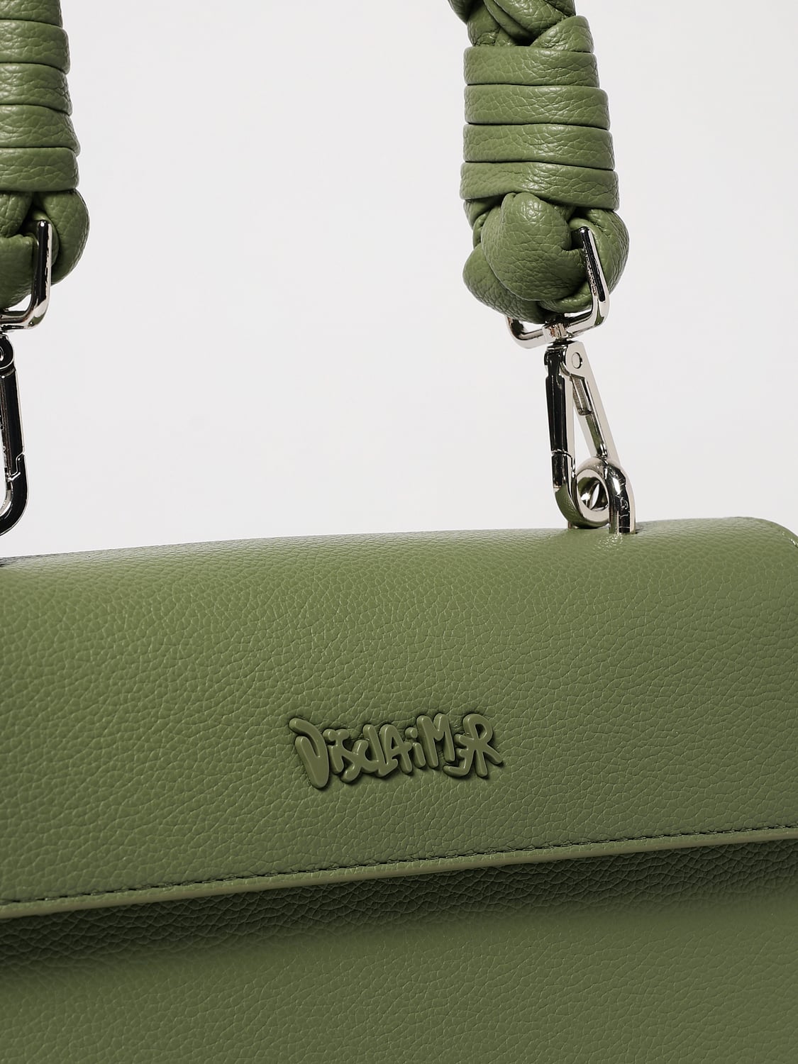 DISCLAIMER BORSA MINI: Borsa Disclaimer in pelle sintetica a grana , Verde - Img 3