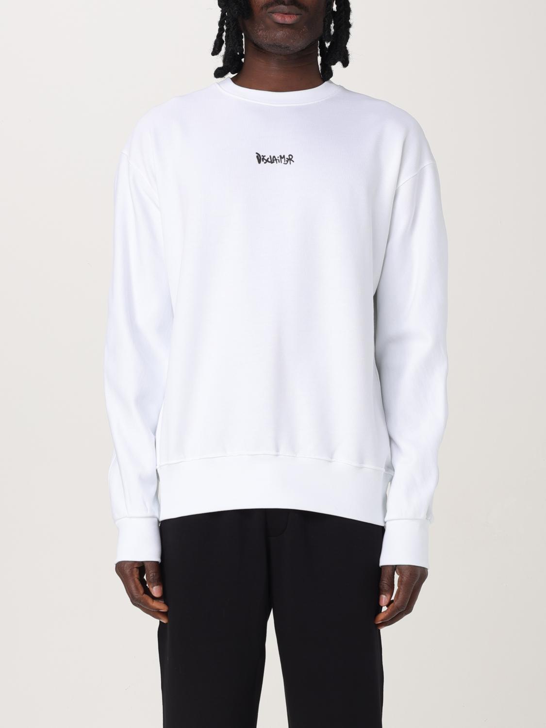 DISCLAIMER SWEATSHIRT: Sweatshirt men Disclaimer, White - Img 1