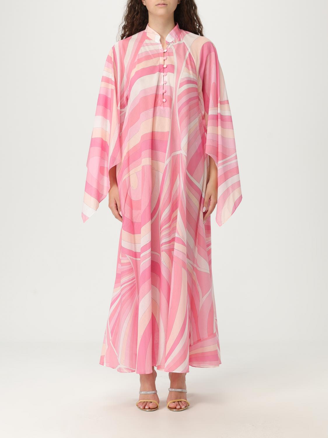 long sleeve pucci dress Pucci - Orchidee Print Tulle Dress - Size: 40