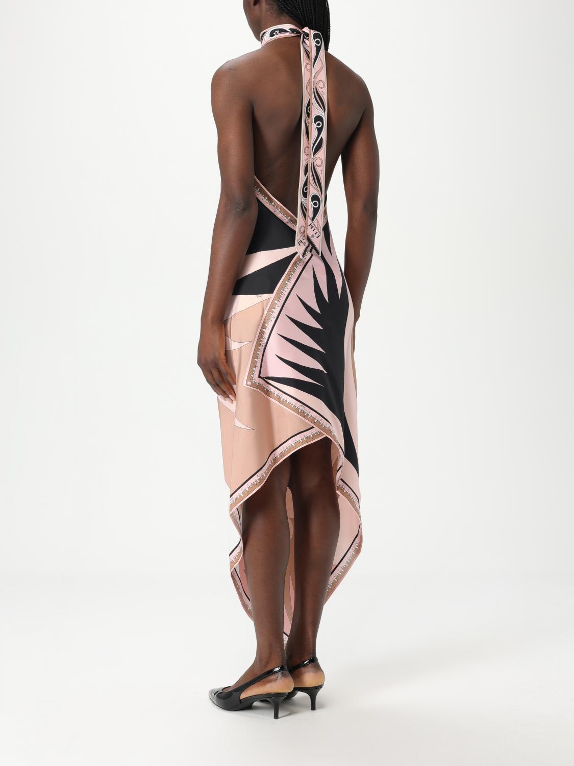 pucci pink dress by Emilio pucci the pattern print may vary from the one displayed in the photo PUCCI Pink Silk Slip Maxi
