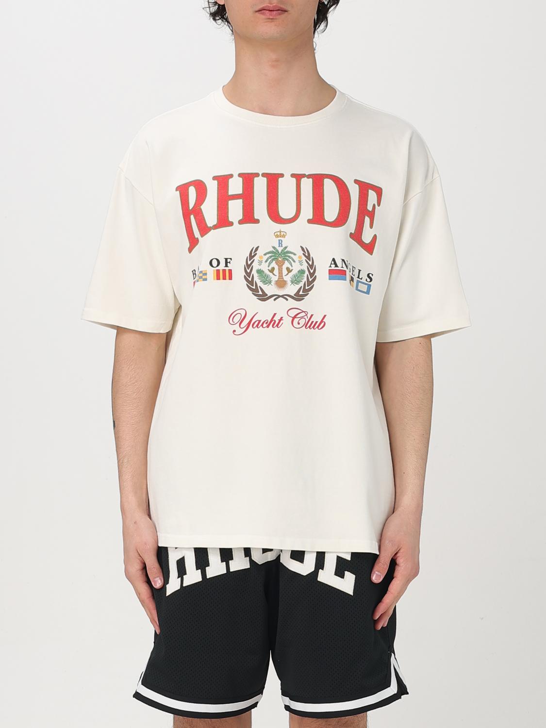 RHUDE T-SHIRT: T-shirt men Rhude, White - Img 1