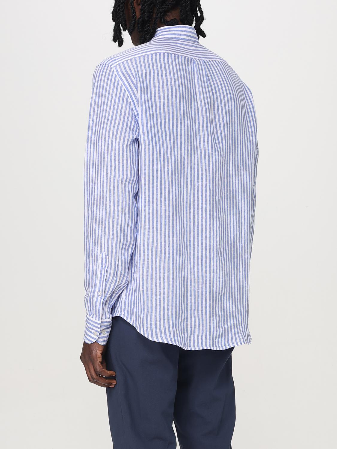 B.D BAGGIES CAMICIA: Camicia classica B.D Baggies in lino a righe , Blue - Img 2