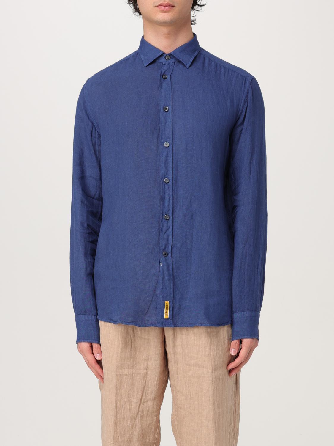 B.D BAGGIES CAMICIA: Camicia BD Baggies in lino , Blue - Img 1