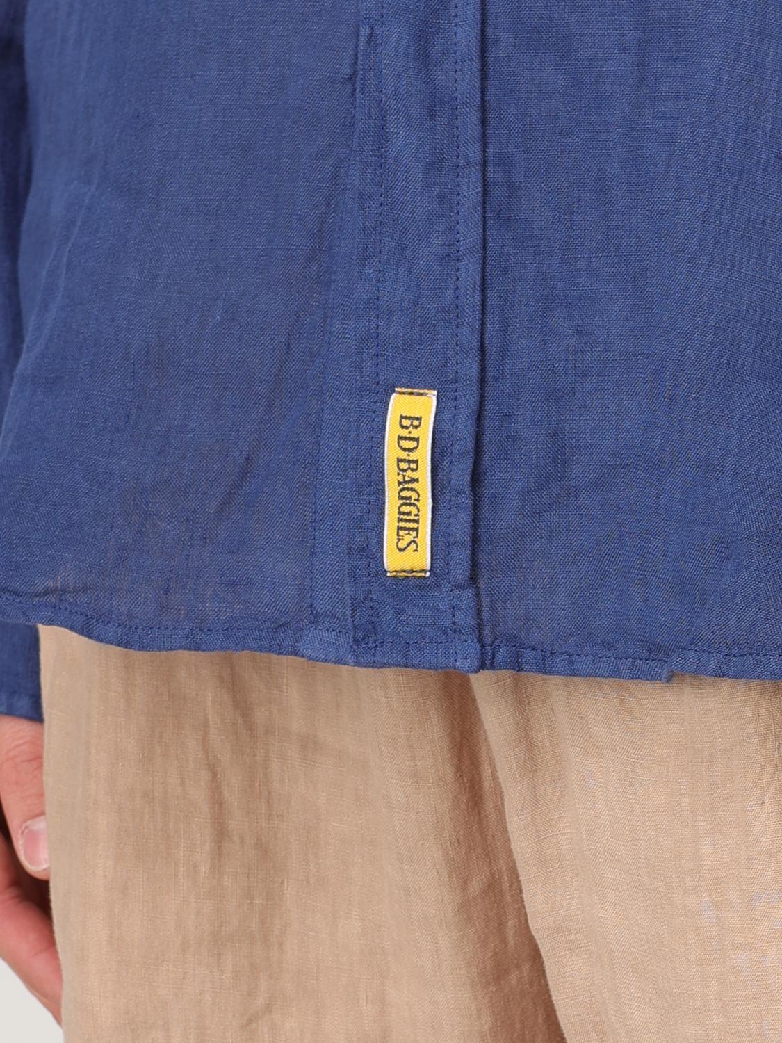B.D BAGGIES CAMICIA: Camicia BD Baggies in lino , Blue - Img 3