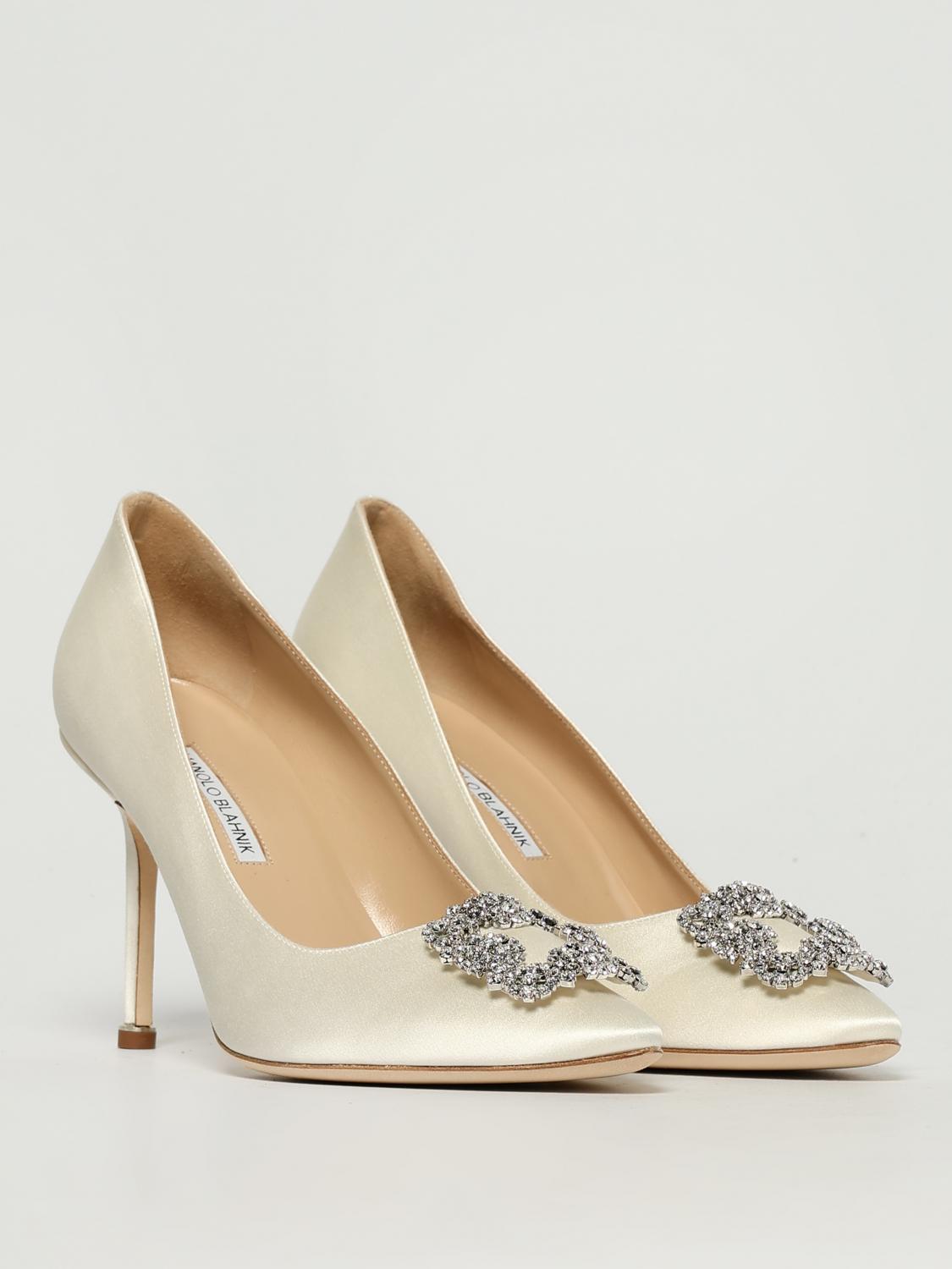 Manolo Blahnik Shoes woman - Cream | 9XX-0317-0034 | GIGLIO.COM