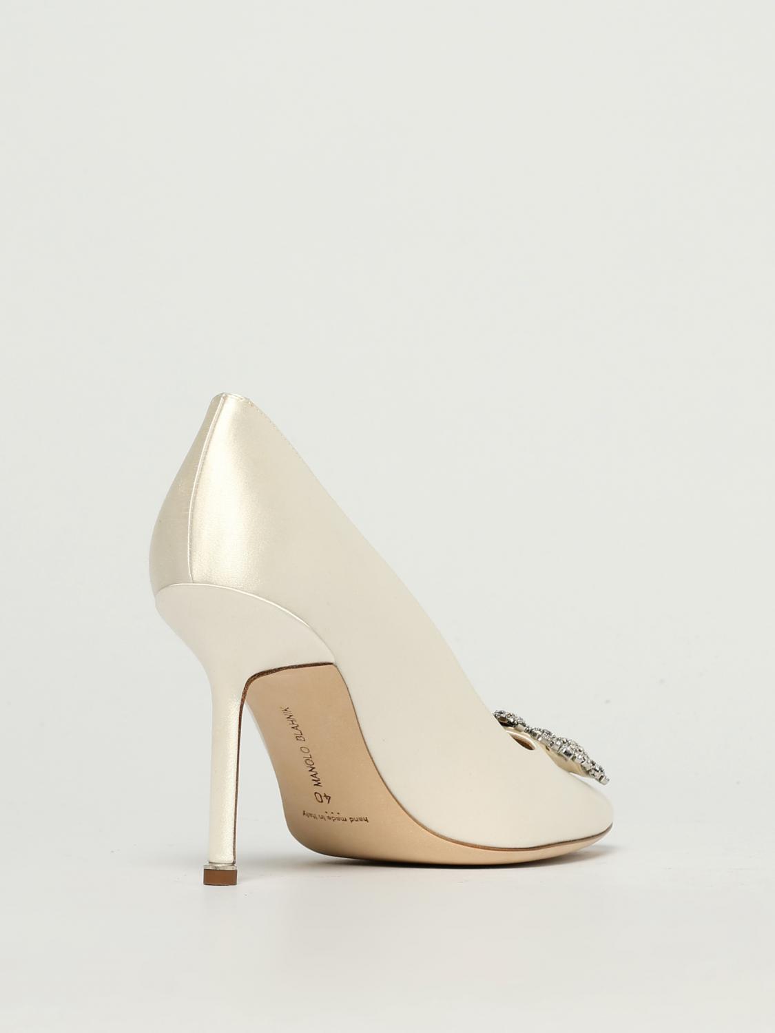 Manolo Blahnik Shoes woman - Cream | 9XX-0317-0034 | GIGLIO.COM