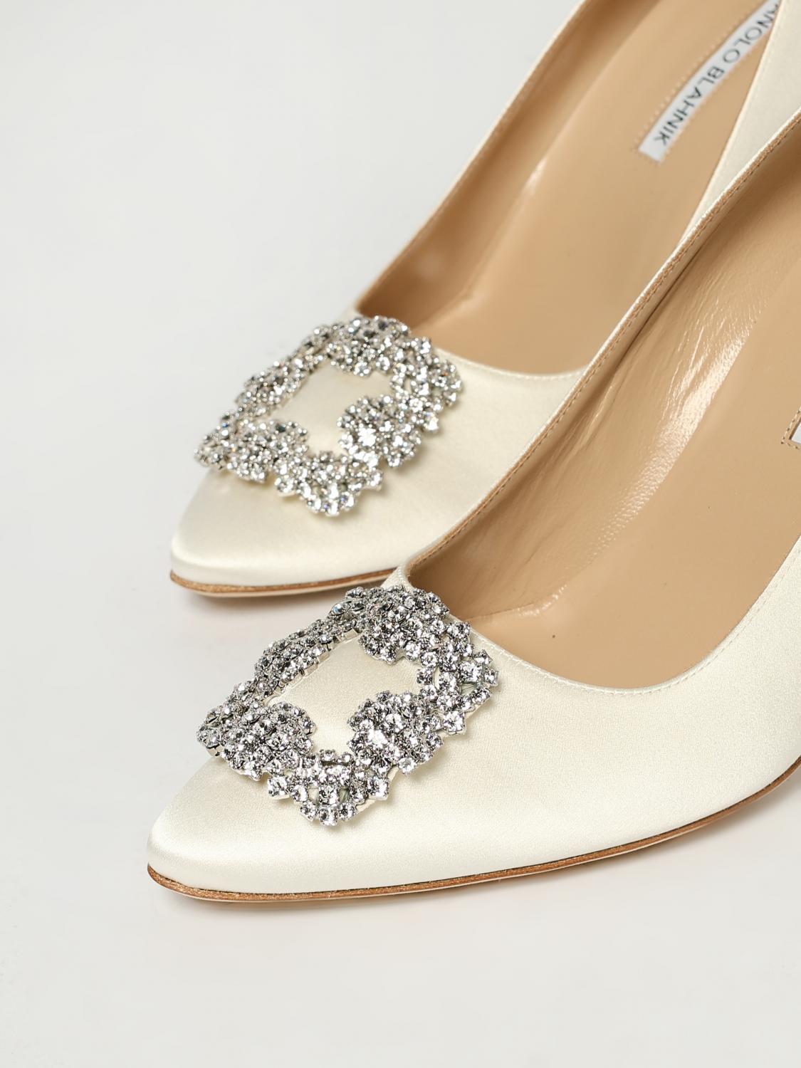 Manolo Blahnik Shoes woman - Cream | 9XX-0317-0034 | GIGLIO.COM