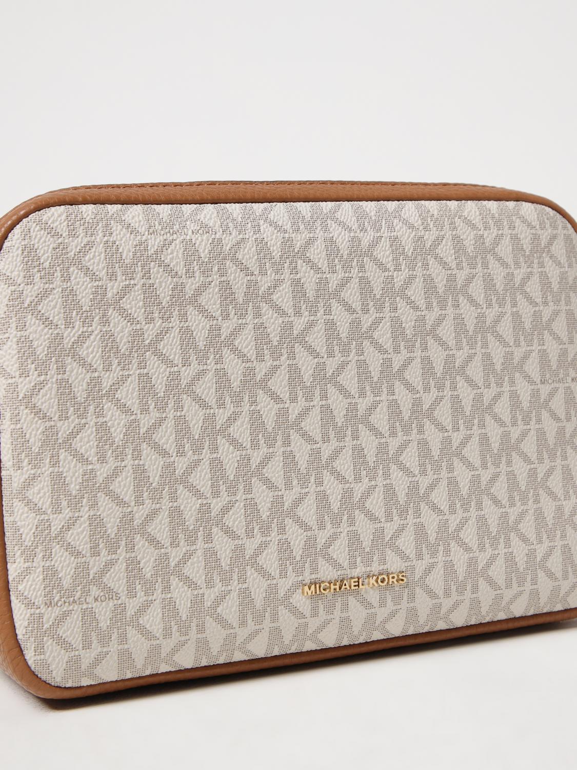 MICHAEL KORS BORSA MINI: Camera bag a tracolla Bryant media con logo Michael Kors, Avorio - Img 3