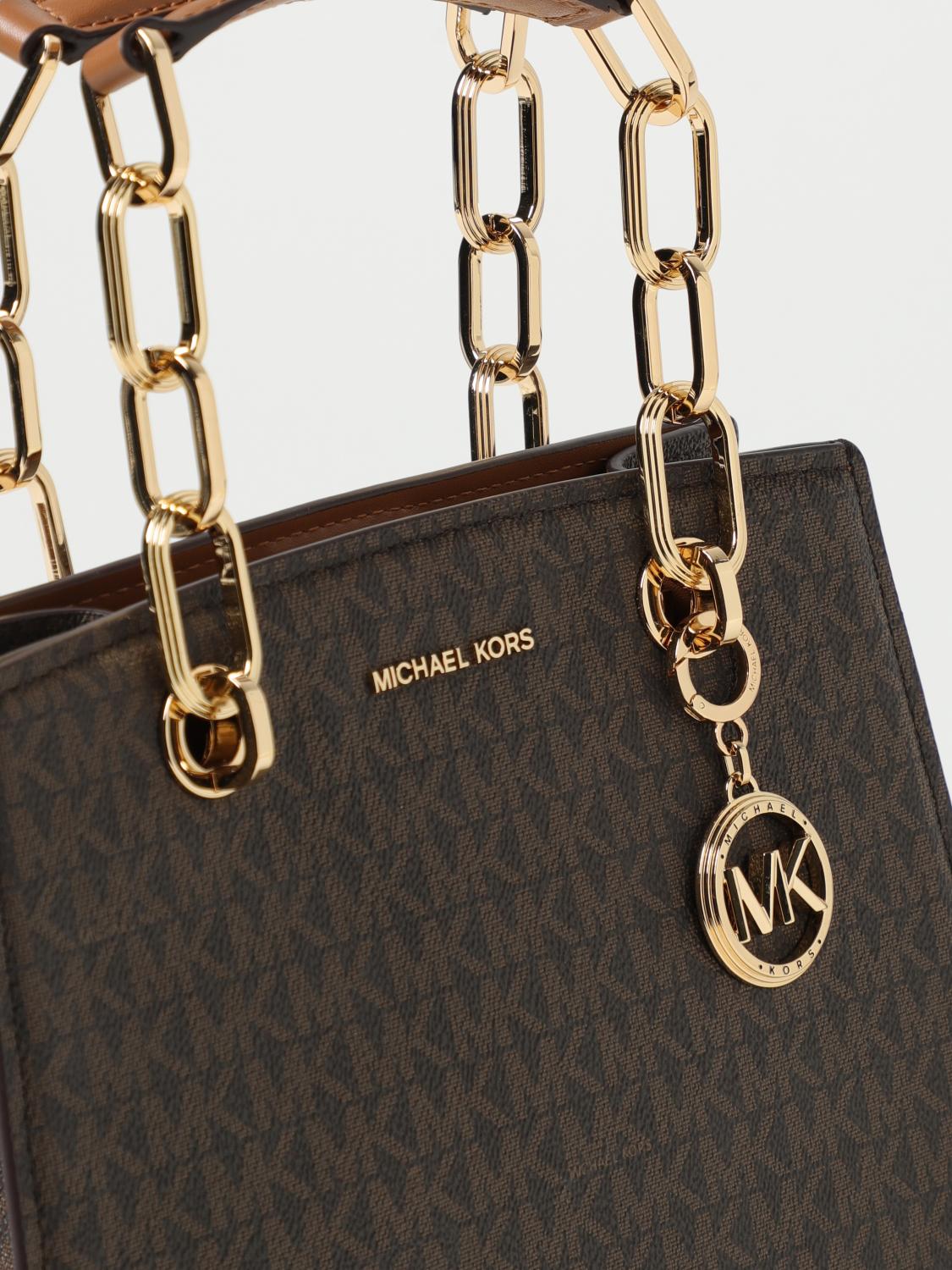 MICHAEL KORS BORSA A MANO: Borsa a mano Cynthia MK Michael Kors, Marrone - Img 3