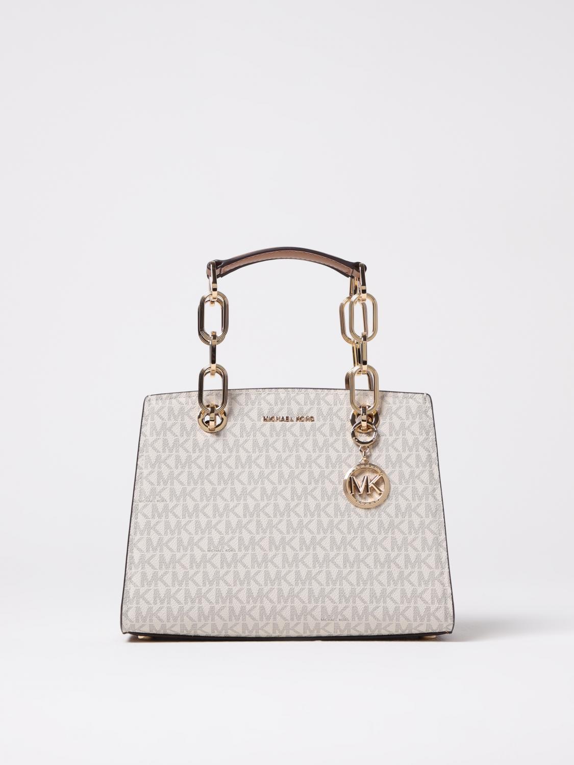 MICHAEL KORS BORSA A MANO: Borsa a mano Cynthia MK Michael Kors, Avorio - Img 1