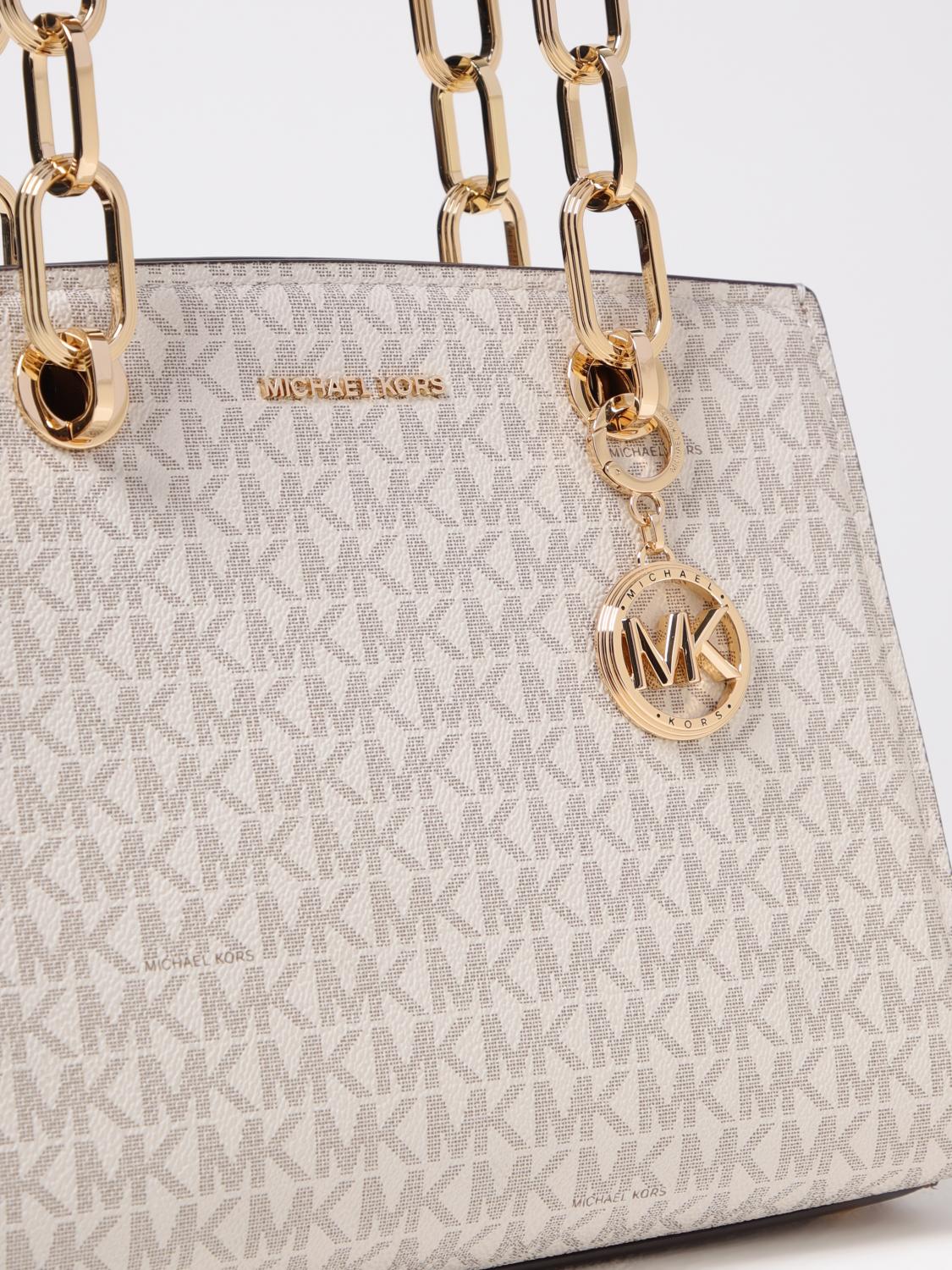 MICHAEL KORS BORSA A MANO: Borsa a mano Cynthia MK Michael Kors, Avorio - Img 3