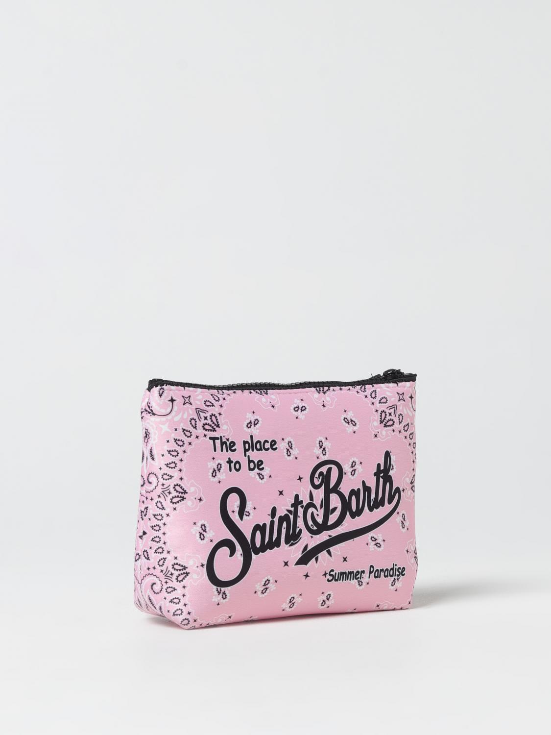 MC2 SAINT BARTH CLUTCH: Pochette MC2 Saint Barth in canvas e neoprene con stampa bandana , Rosa - Img 2