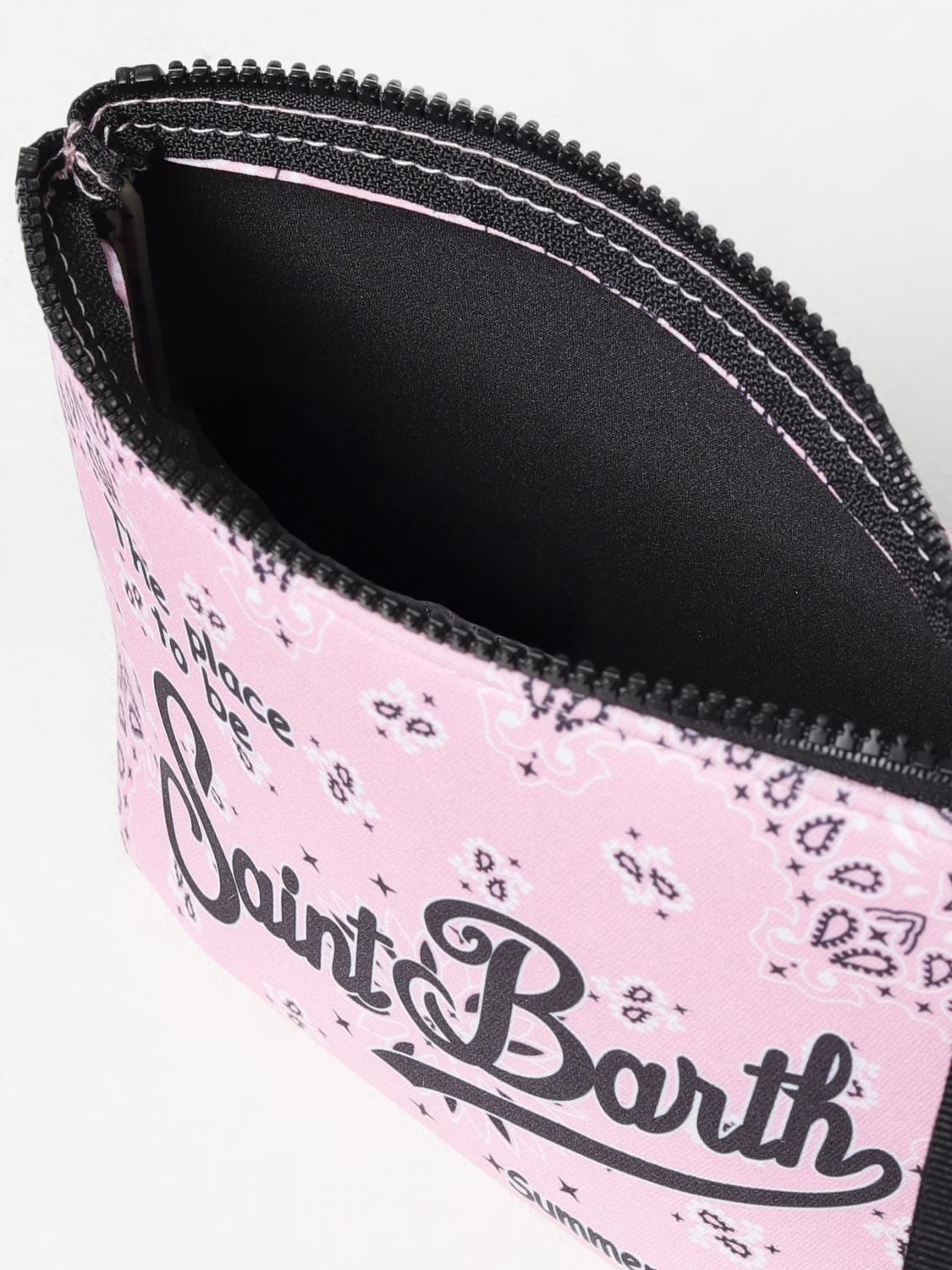 MC2 SAINT BARTH CLUTCH: Pochette MC2 Saint Barth in canvas e neoprene con stampa bandana , Rosa - Img 3