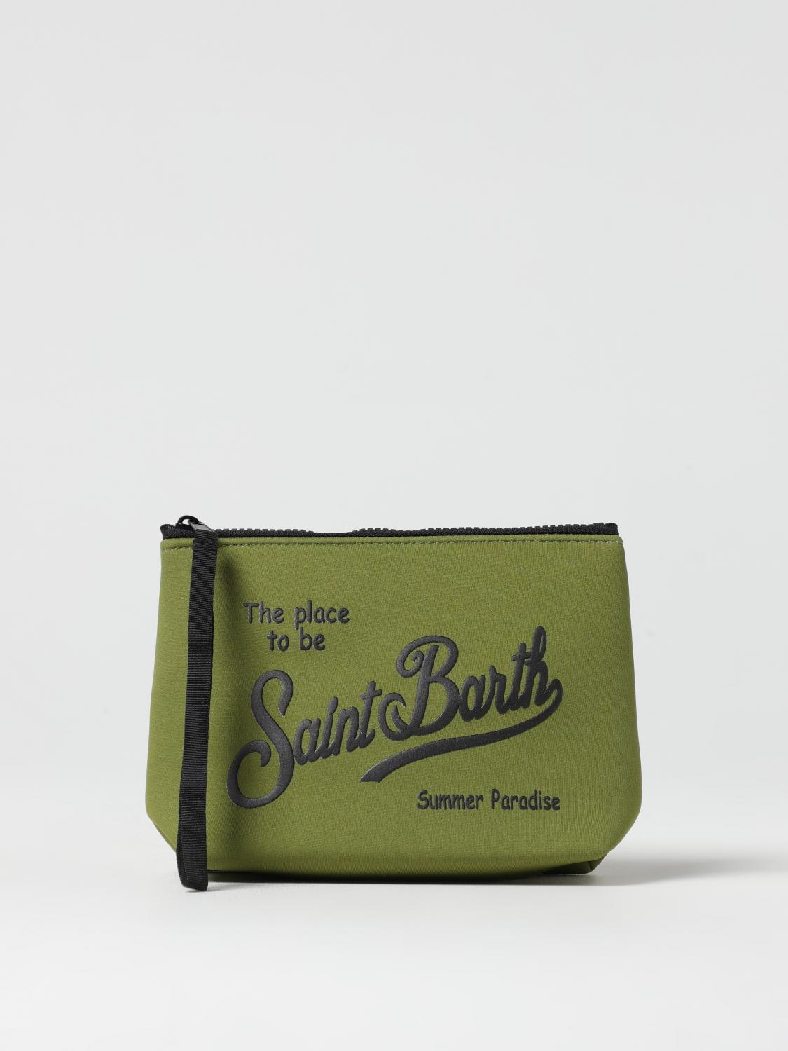 MC2 SAINT BARTH BORSA: Pochette MC2 Saint Barth in neoprene con logo, Verde - Img 1