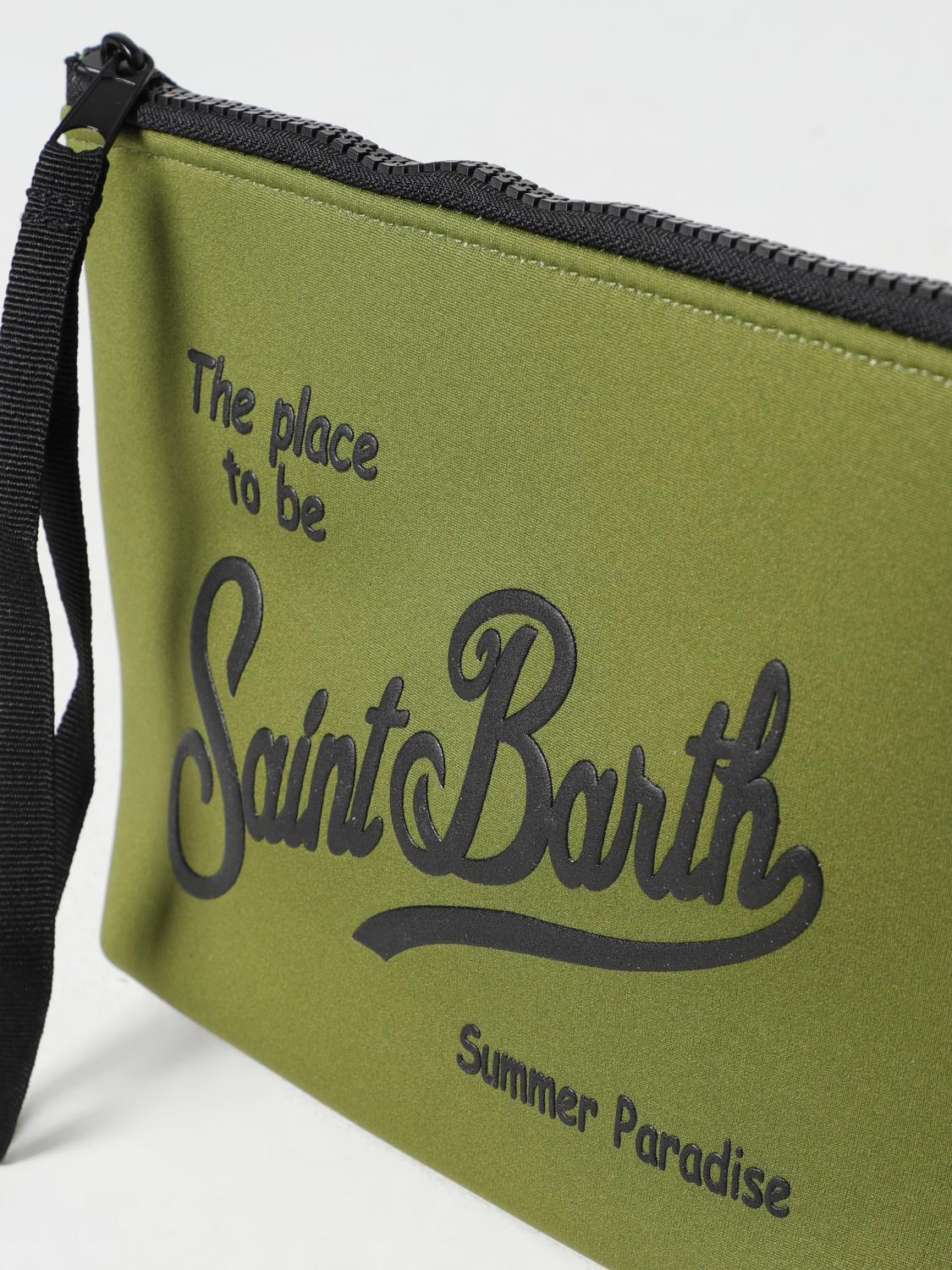 MC2 SAINT BARTH BORSA: Pochette MC2 Saint Barth in neoprene con logo, Verde - Img 3