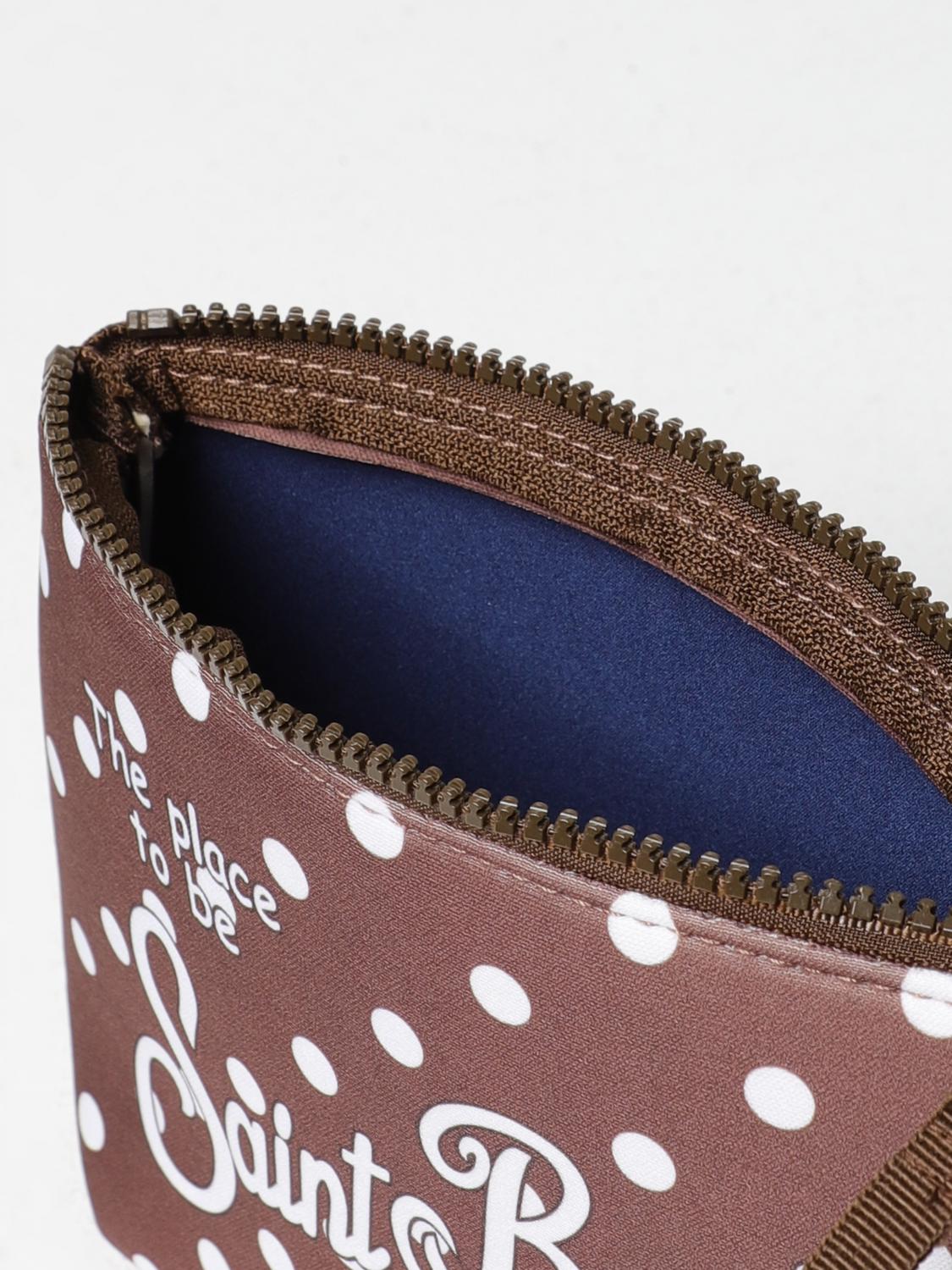 MC2 SAINT BARTH BORSA: Pochette MC2 Saint Barth in neoprene con logo, Marrone - Img 3