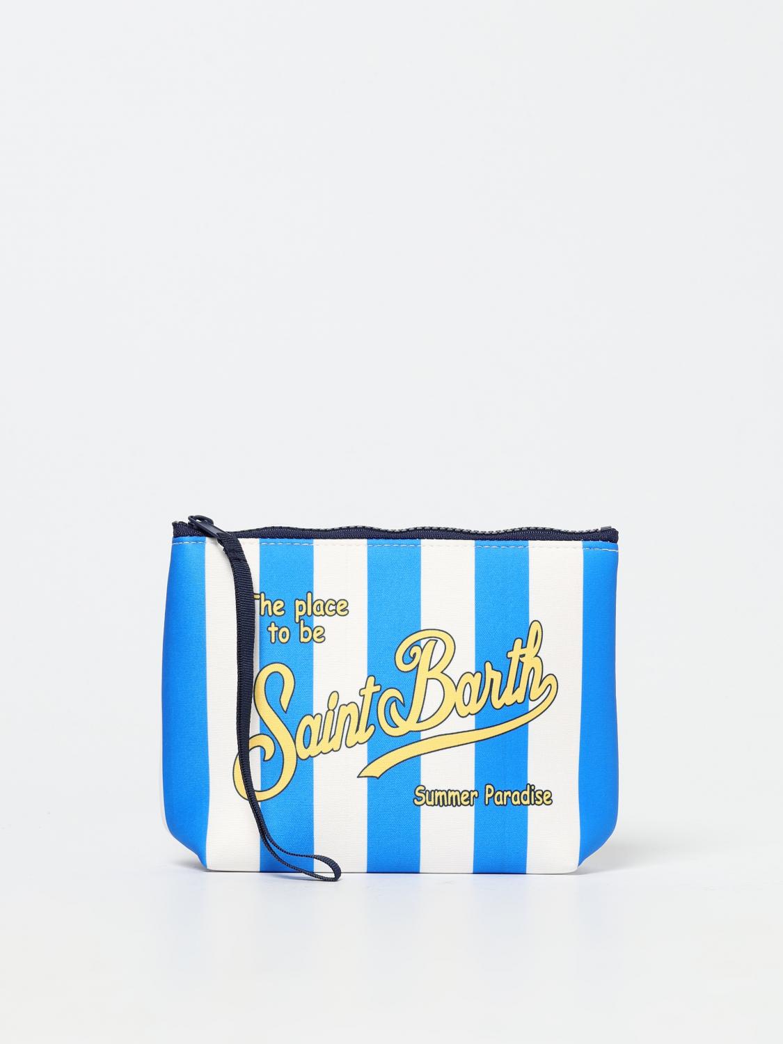 MC2 SAINT BARTH BORSA: Pochette MC2 Saint Barth in neoprene con logo, Blue Navy - Img 1