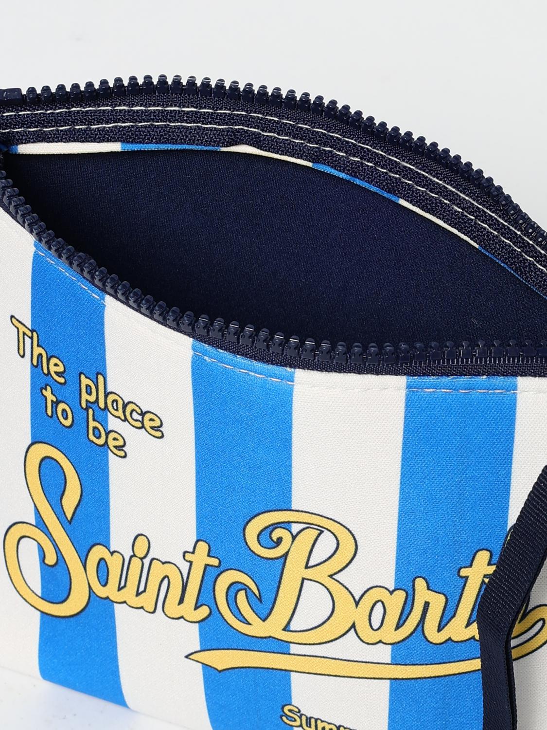 MC2 SAINT BARTH BORSA: Pochette MC2 Saint Barth in neoprene con logo, Blue Navy - Img 3