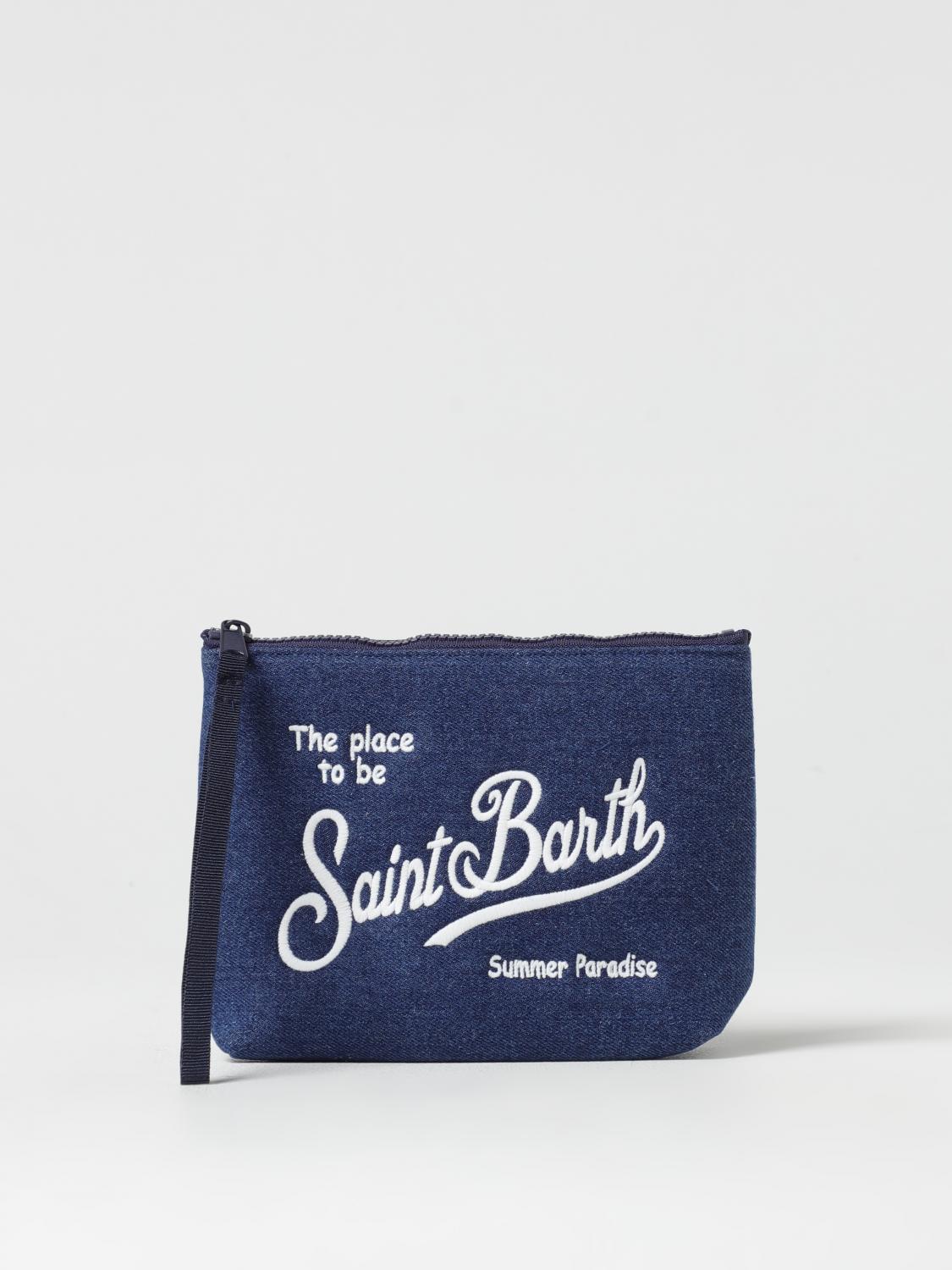 MC2 SAINT BARTH BORSA: Pochette MC2 Saint Barth in neoprene con logo, Blue 1 - Img 1