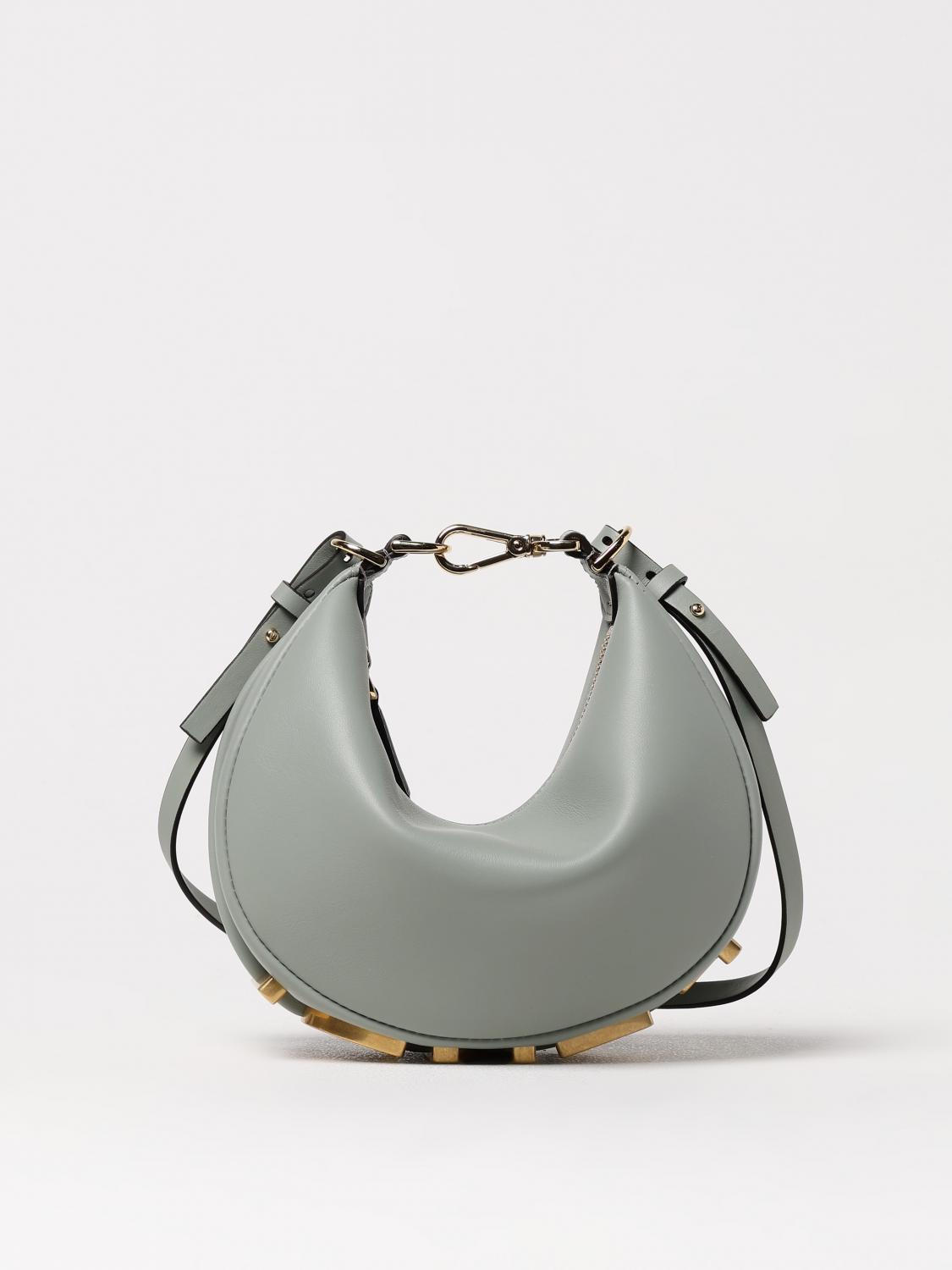 FENDI BORSA MINI: Borsa Fendigraphy Mini Fendi in pelle , Celeste - Img 1