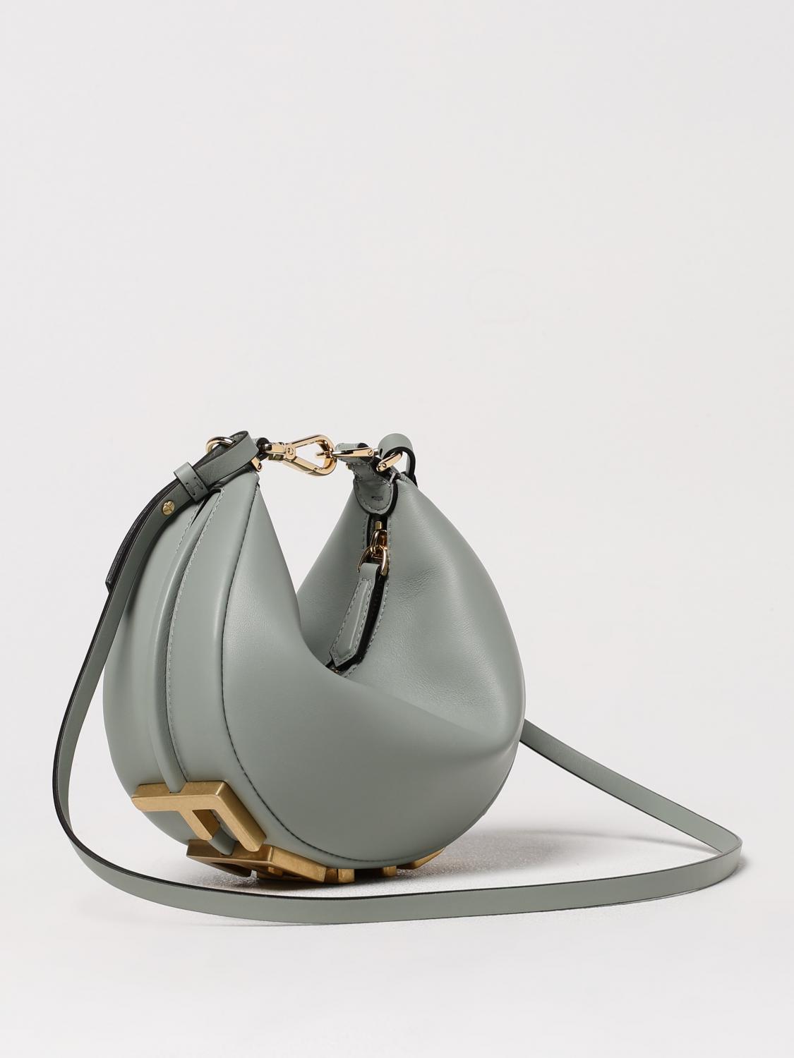 FENDI BORSA MINI: Borsa Fendigraphy Mini Fendi in pelle , Celeste - Img 3