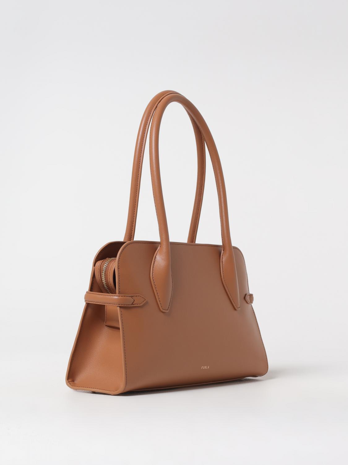 FURLA BORSA A SPALLA: Borsa Goccia Furla in pelle , Cuoio - Img 2