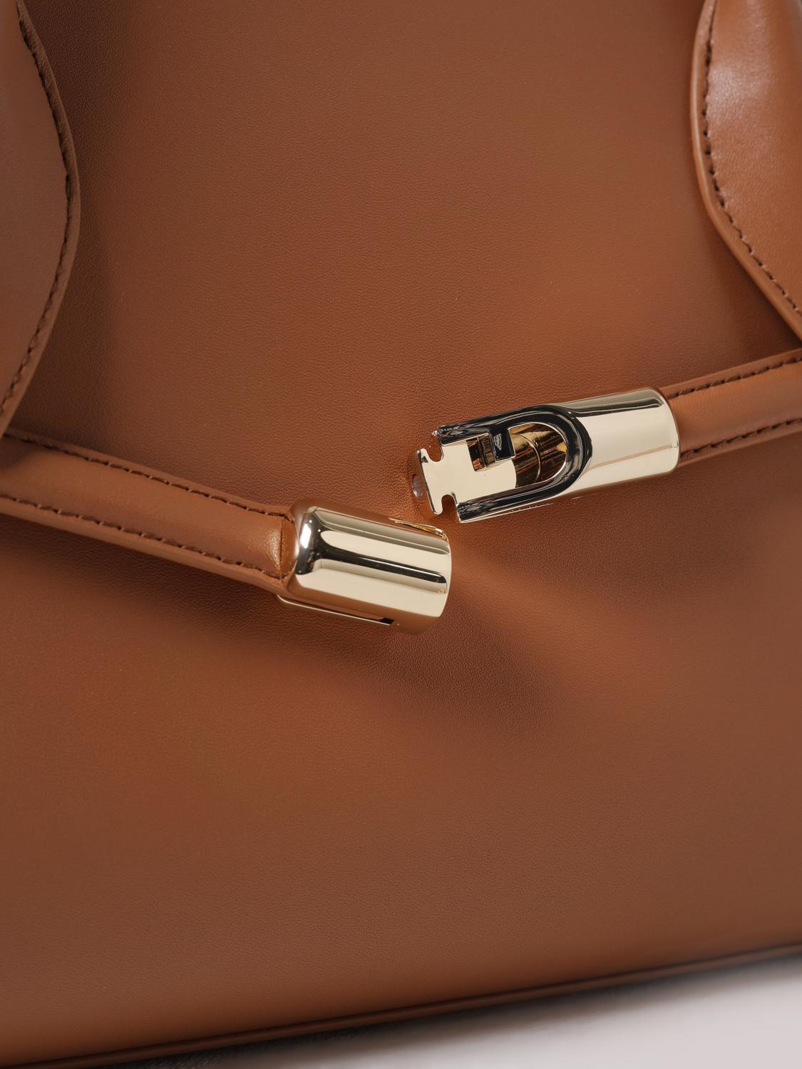 FURLA BORSA A SPALLA: Borsa Goccia Furla in pelle , Cuoio - Img 3