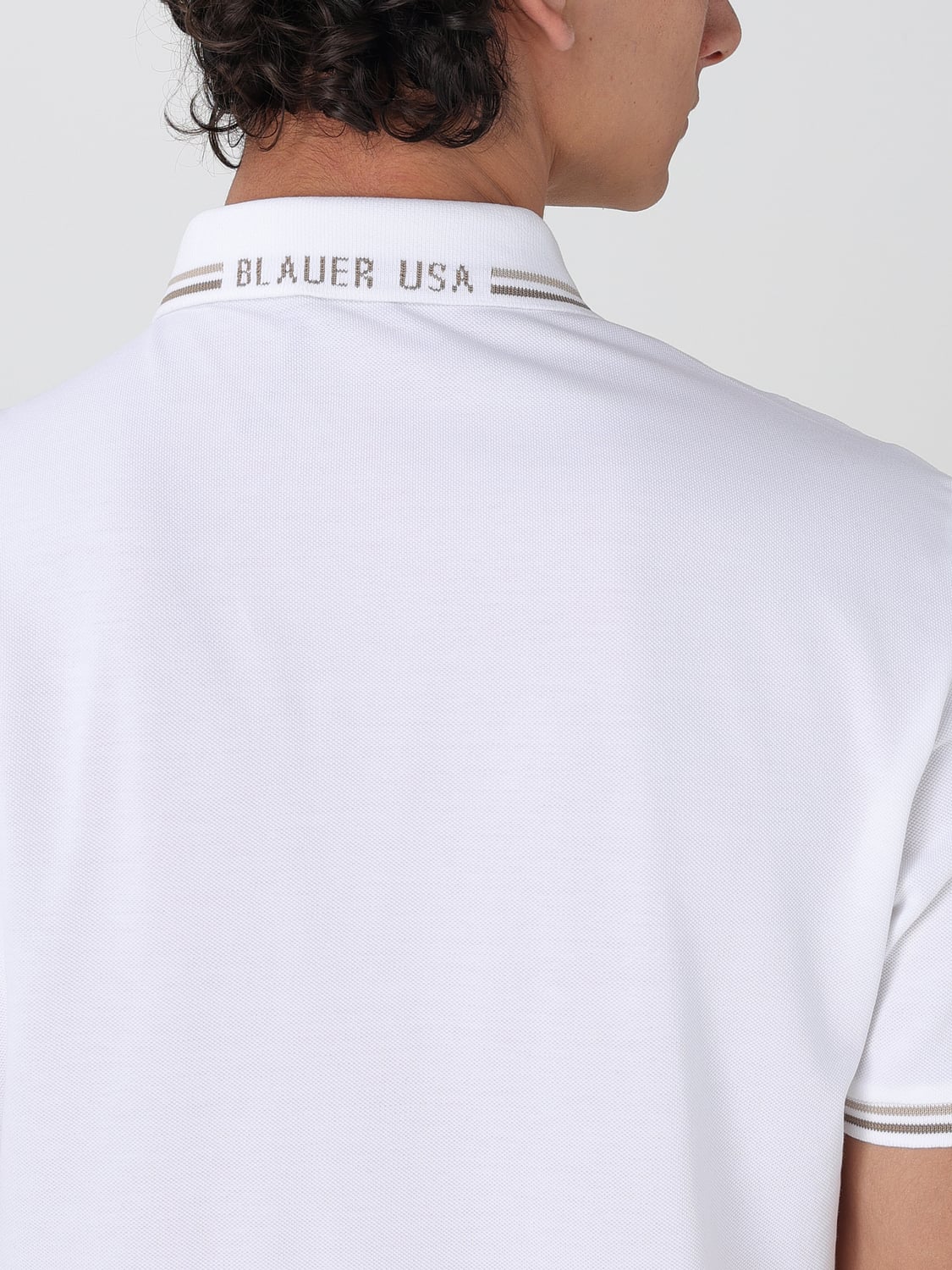 BLAUER POLO: Polo homme Blauer, Blanc - Img 3
