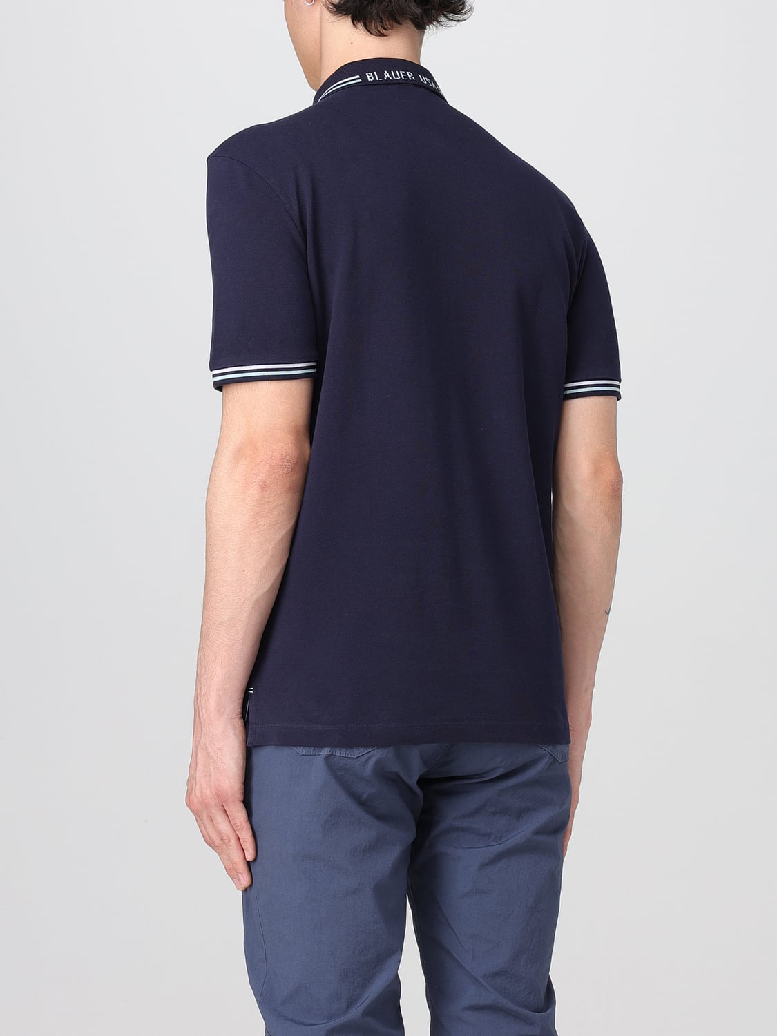 BLAUER POLO: Polo in cotone Blauer con logo, Blue - Img 2