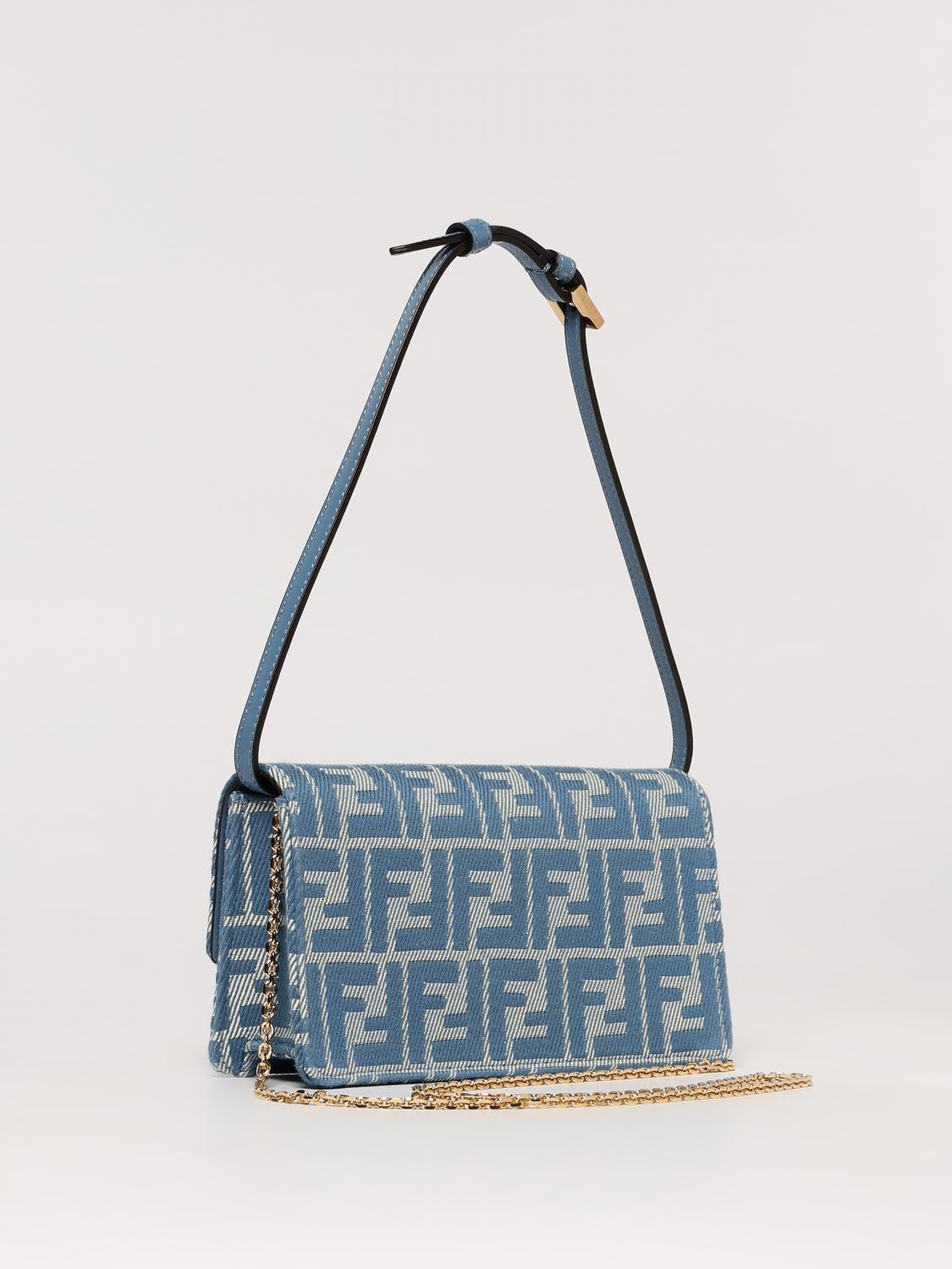 Fendi Shoulder bag woman - Gnawed Blue | 8M0498 AUNJ | GIGLIO.COM