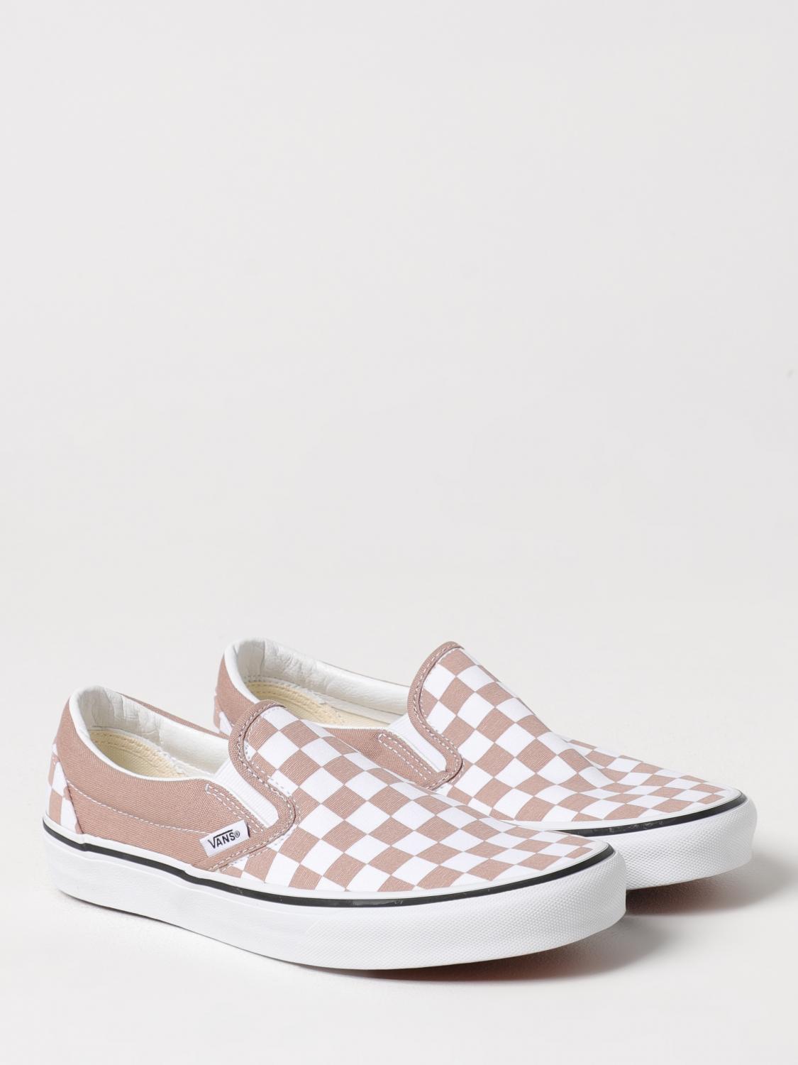 VANS SNEAKERS: Sneakers Classic Slip-On Vans in canvas check , Cipria - Img 2