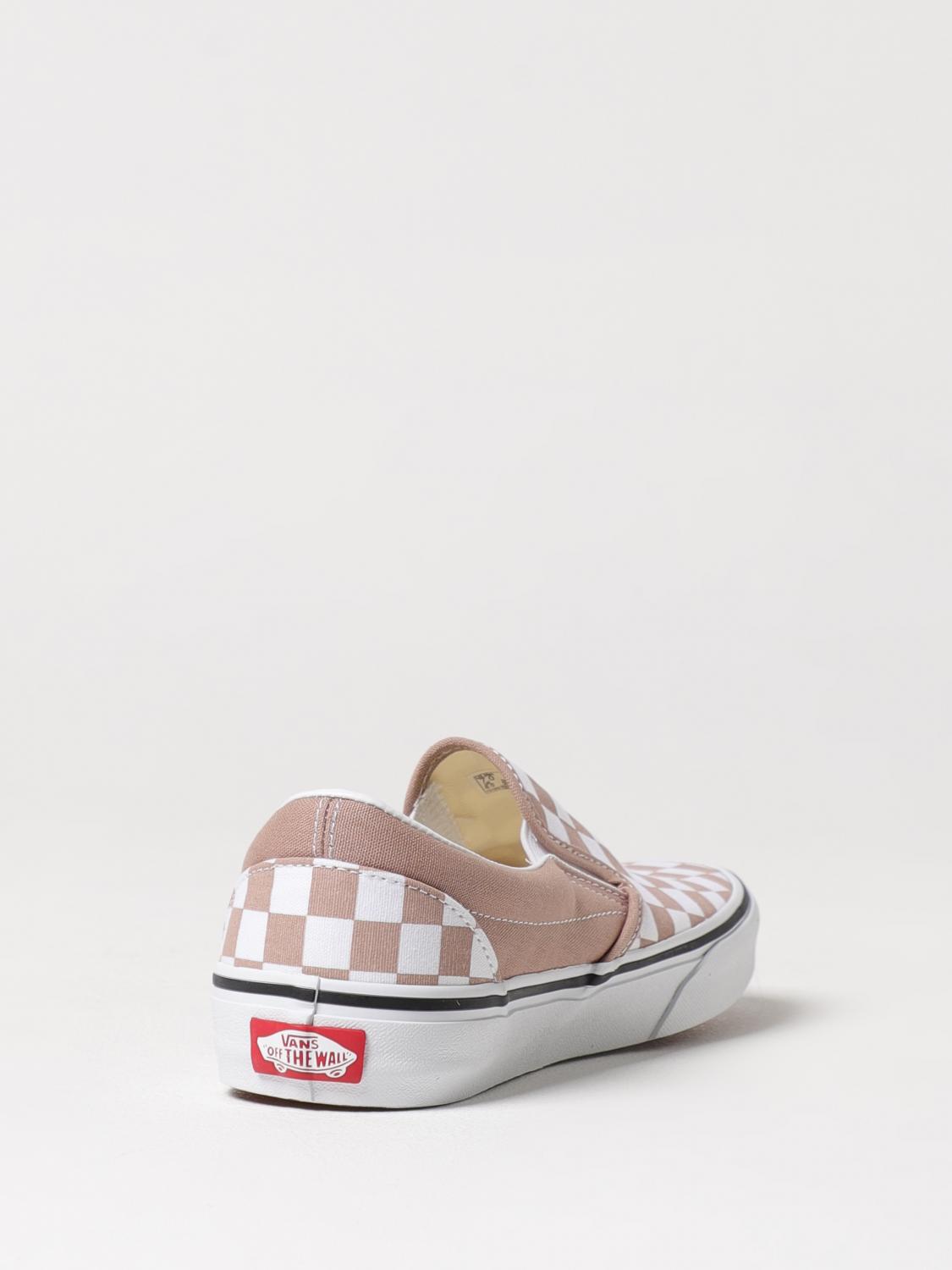 VANS SNEAKERS: Sneakers Classic Slip-On Vans in canvas check , Cipria - Img 3