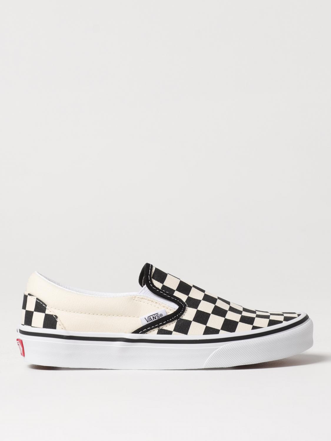VANS SNEAKERS: Sneakers Classic Slip-On Vans in canvas check , Nero - Img 1