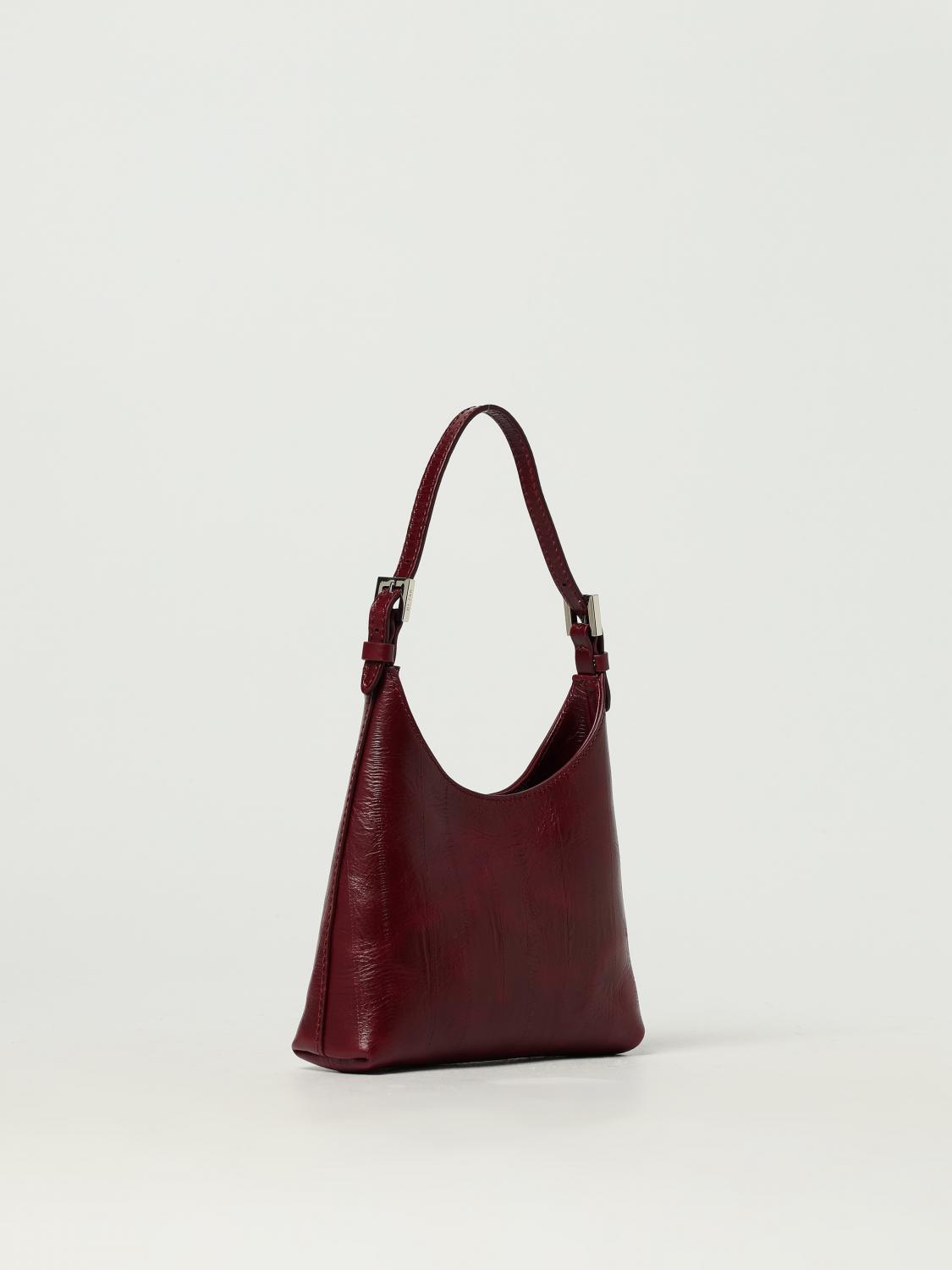 BY FAR BORSA MINI: Borsa Baby Camryn by Far in pelle increspata , Ciliegia - Img 2