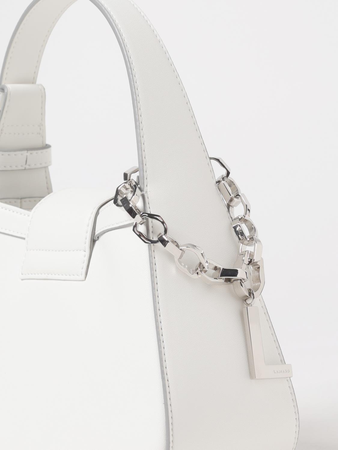 LAMARR BORSA A MANO: Borsa Teano in ecopelle buccia d'arancia Lamarr, Bianco - Img 3