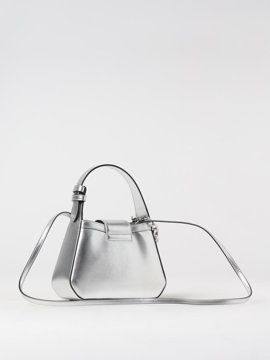 LAMARR BORSA A MANO: Borsa Teano in ecopelle buccia d'arancia Lamarr, Argento - Img 2