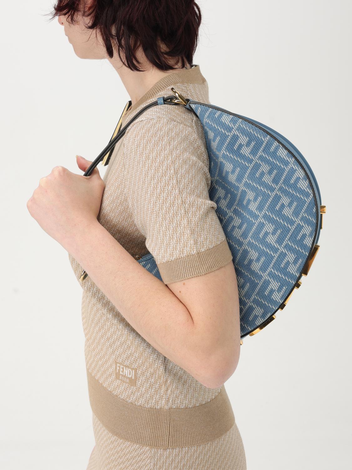 Fendi Shoulder bag woman - Blue | 8BR798 AUPX | GIGLIO.COM