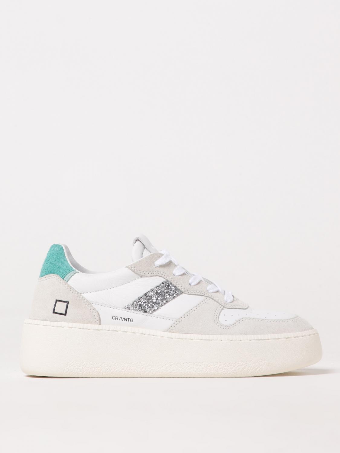 D.A.T.E. SNEAKERS: Sneakers Court D.A.T.E. in pelle e canvas , Bianco - Img 1