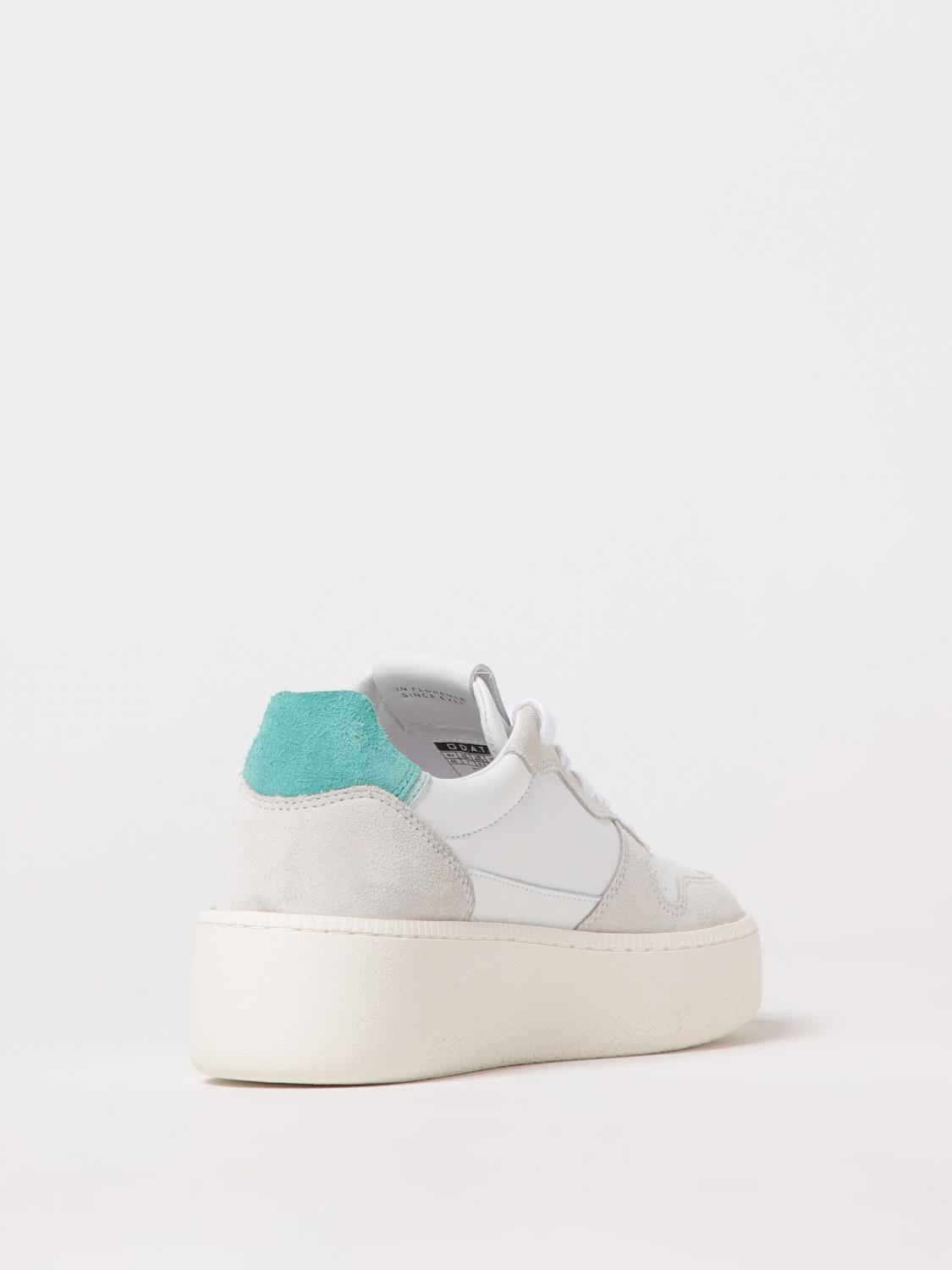 D.A.T.E. SNEAKERS: Sneakers Court D.A.T.E. in pelle e canvas , Bianco - Img 3
