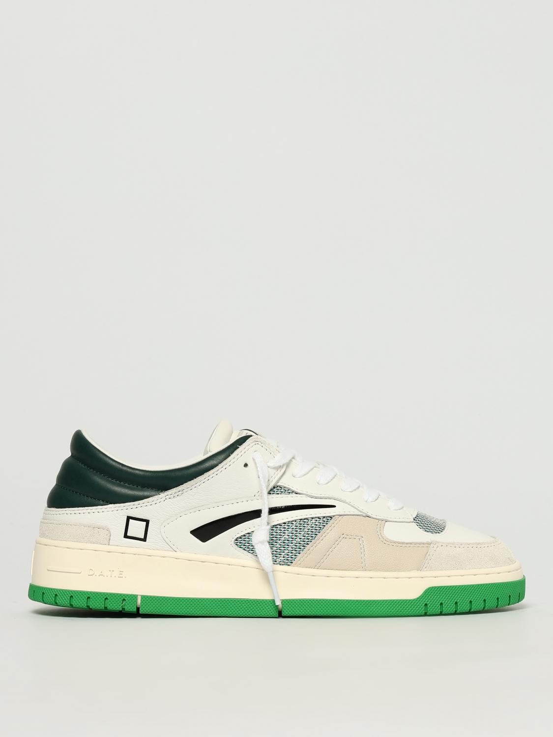 D.A.T.E. SNEAKERS: Sneakers Torneo Collar D.A.T.E. in pelle e nylon , Bianco - Img 1