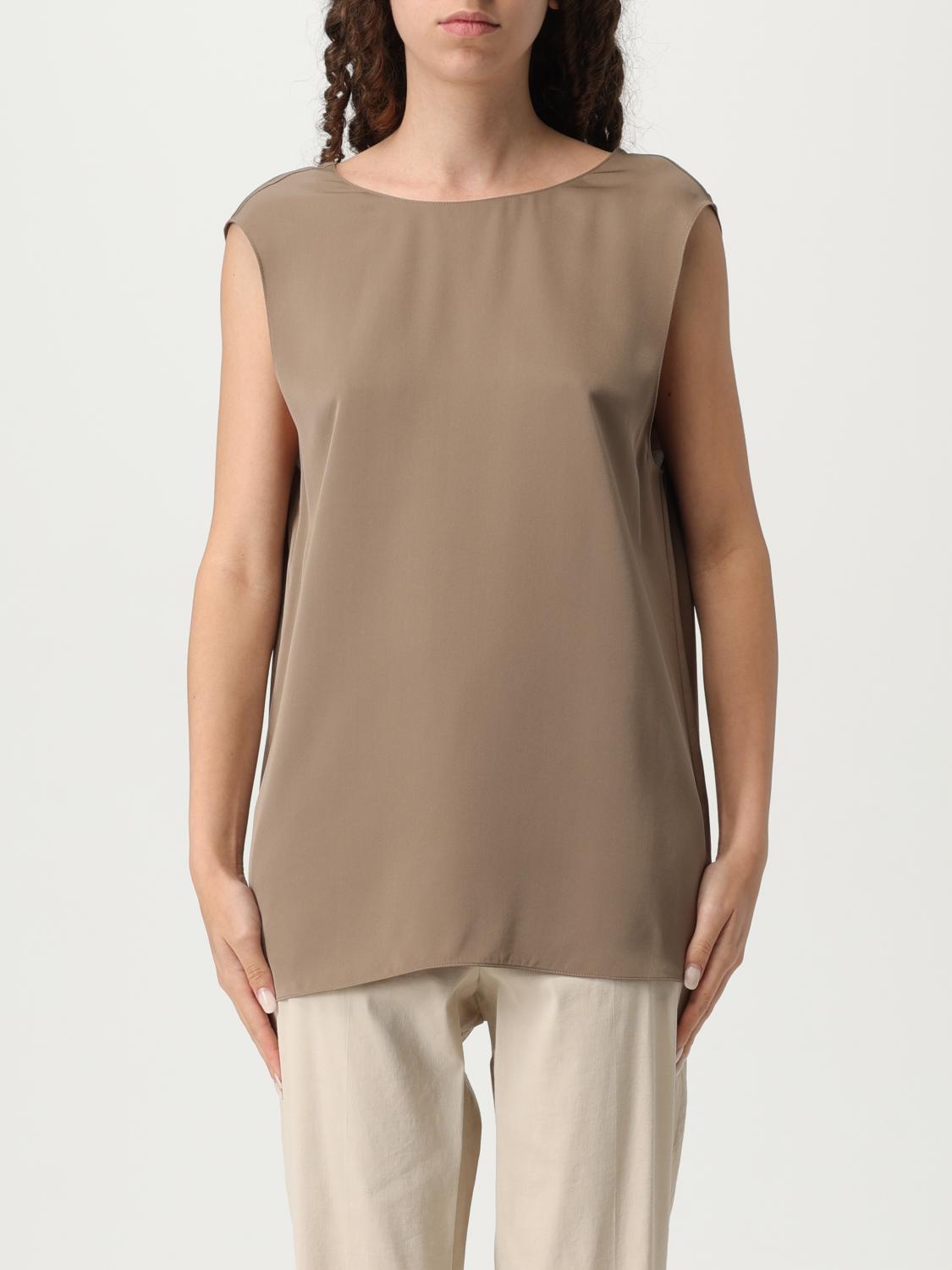 THEORY TOP: Top mujer Theory, Tórtola - Img 1