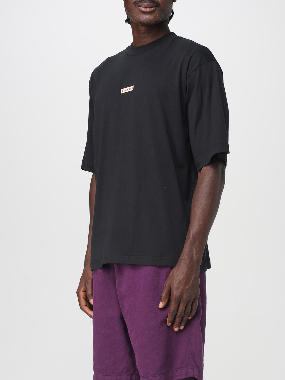 MARNI: T-shirt men - Black | Marni t-shirt HUMU0223X6UTCZ57