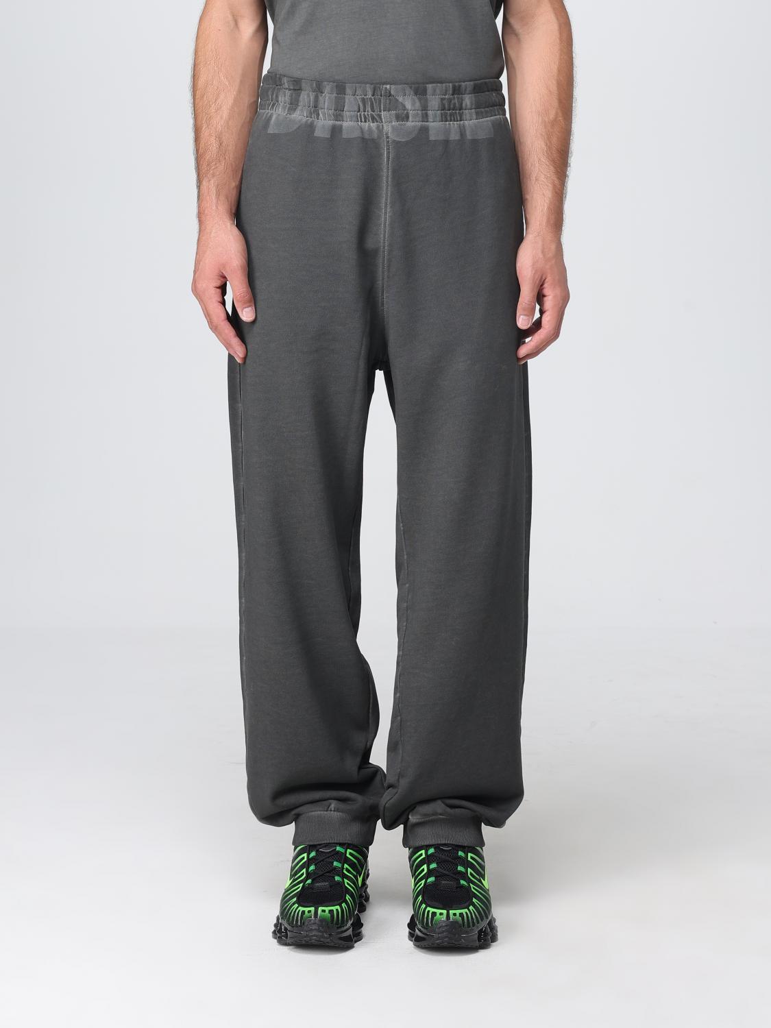 DIESEL PANTALONI: Pantalone Diesel in cotone con logo , Nero - Img 1